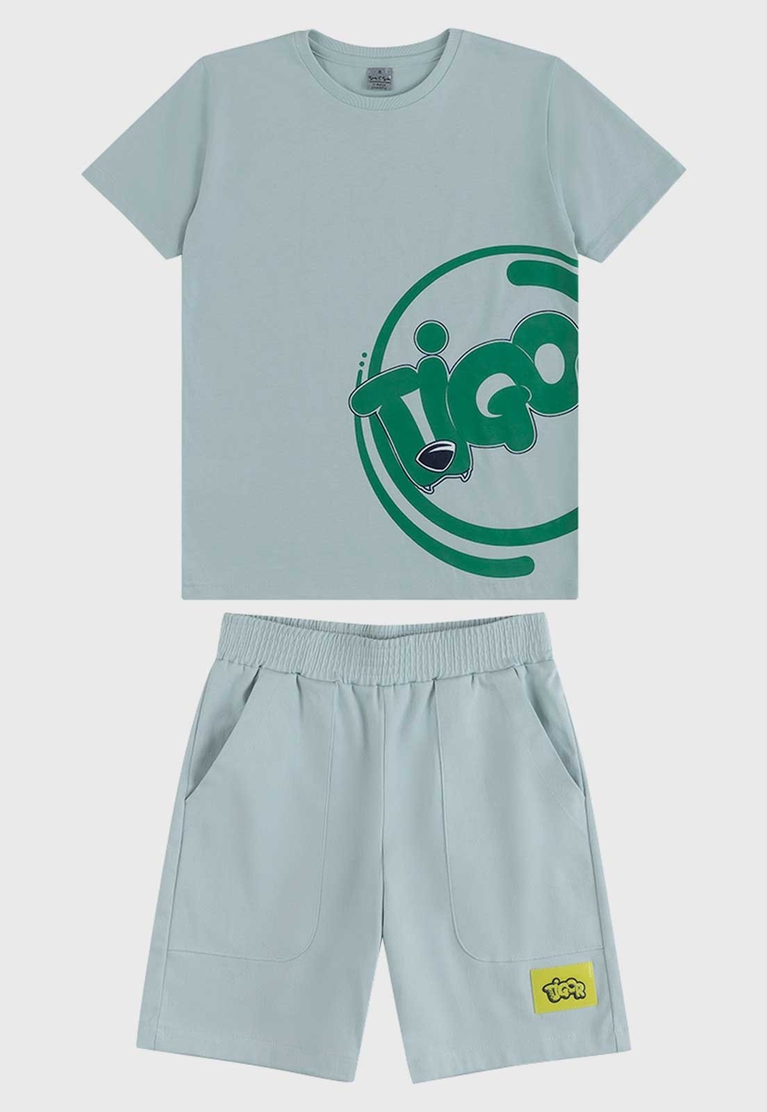 Infantil - Conjunto Tigor T TigreCurto Logo Verde