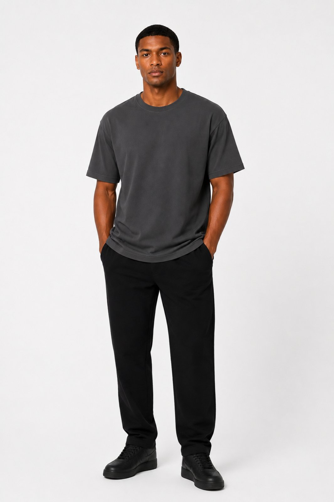 Camiseta Lisa D Bell Outlet Fashion Masculina Cinza Chumbo
