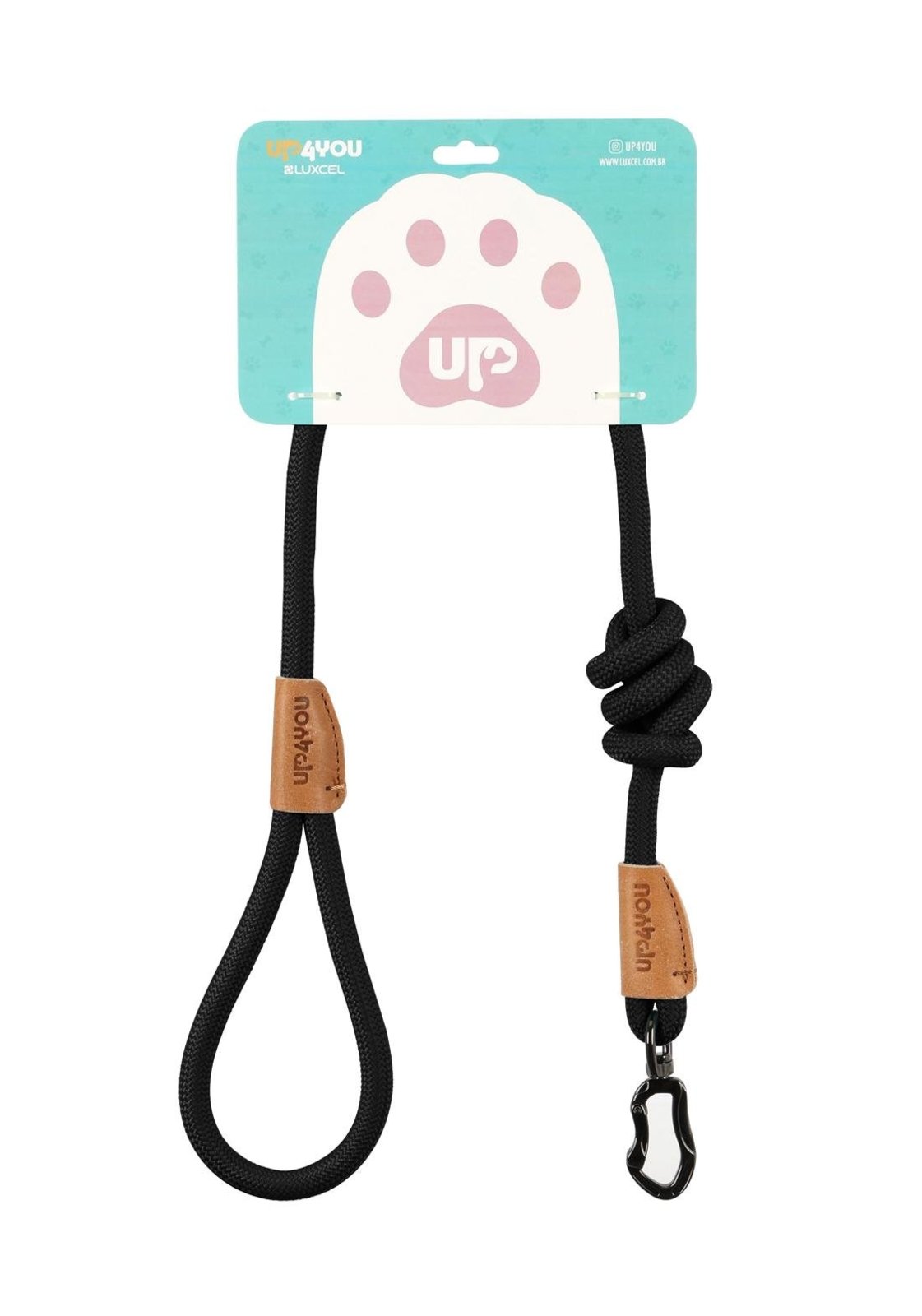 Infantil - Guia Pet Simples Ajustável Poliéster Solids Up4you Preto