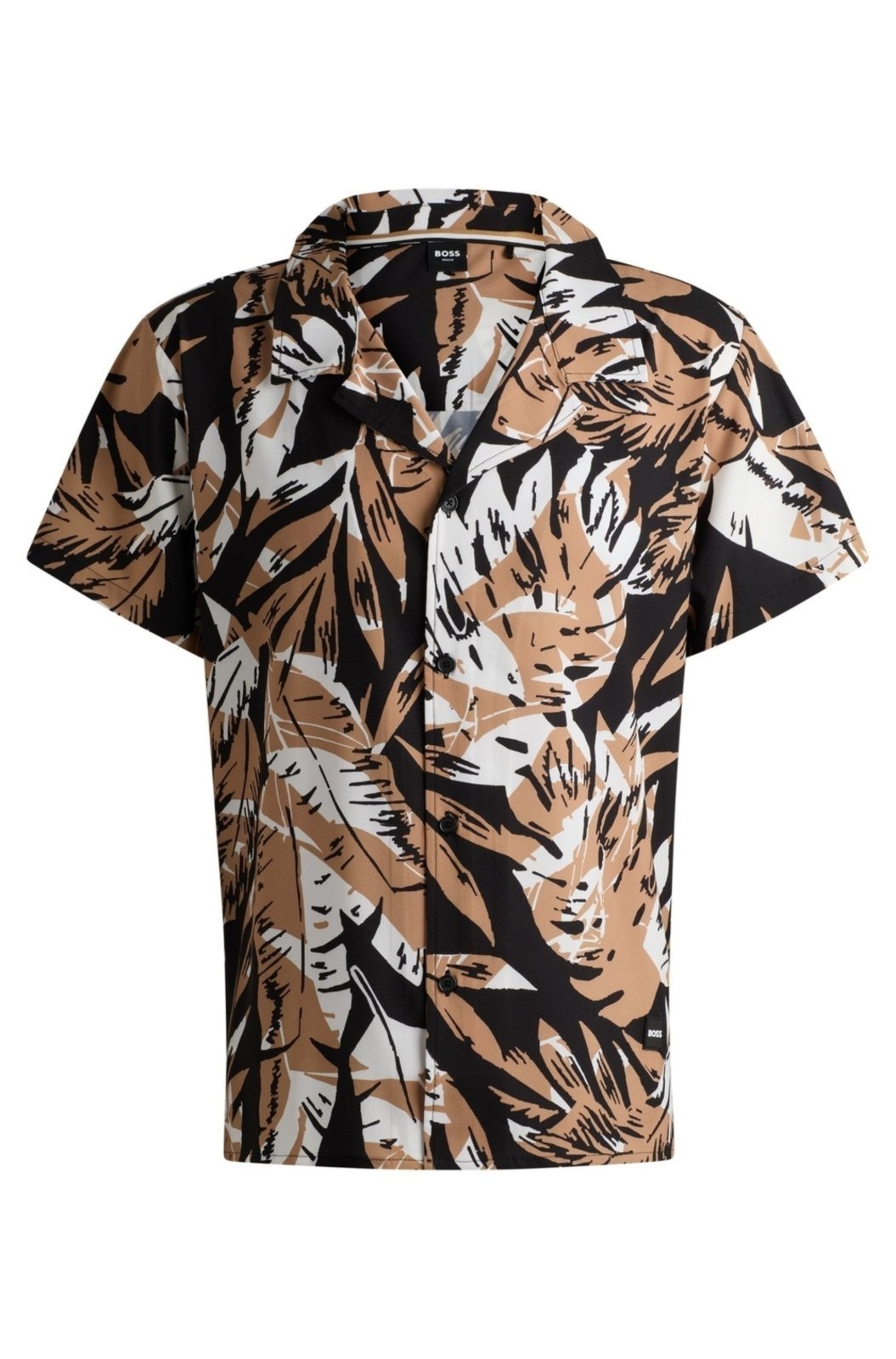 Camisa De Praia Regular Com Estampado Sazonal Preto – EGG