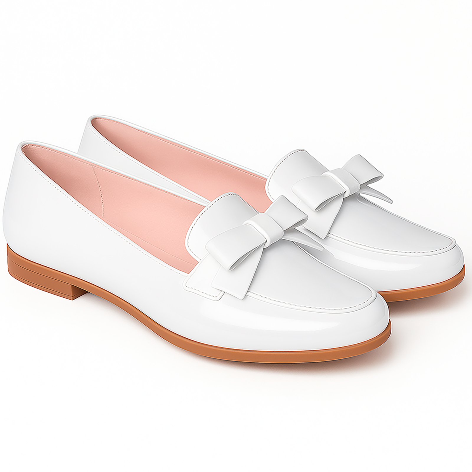 Infantil - Sapatilha Feminina Social Branca Estilo Mocassim Sapato Menina Pepite