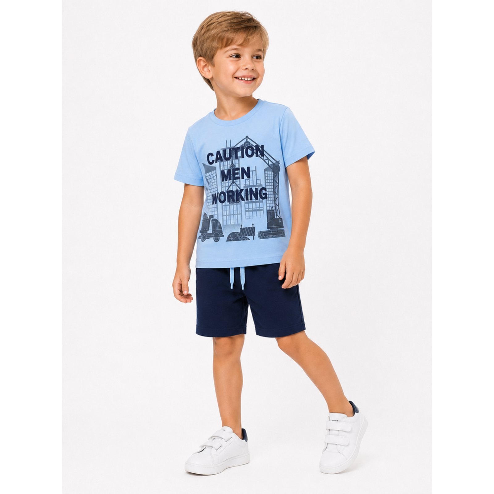 Infantil - Conjunto Menino Verão Caution Men Working Kangulu