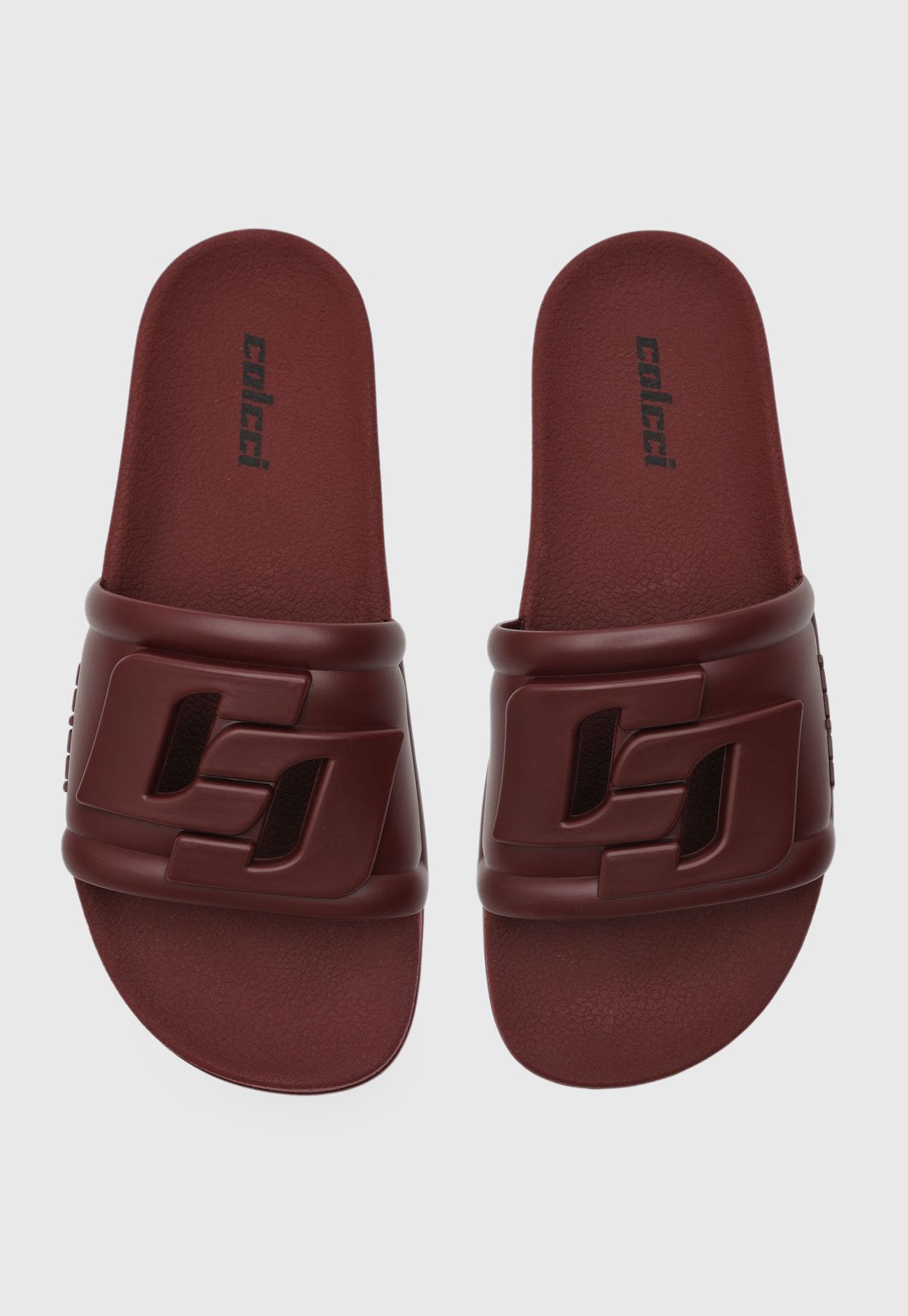 Chinelo Slide Colcci Logo Vinho