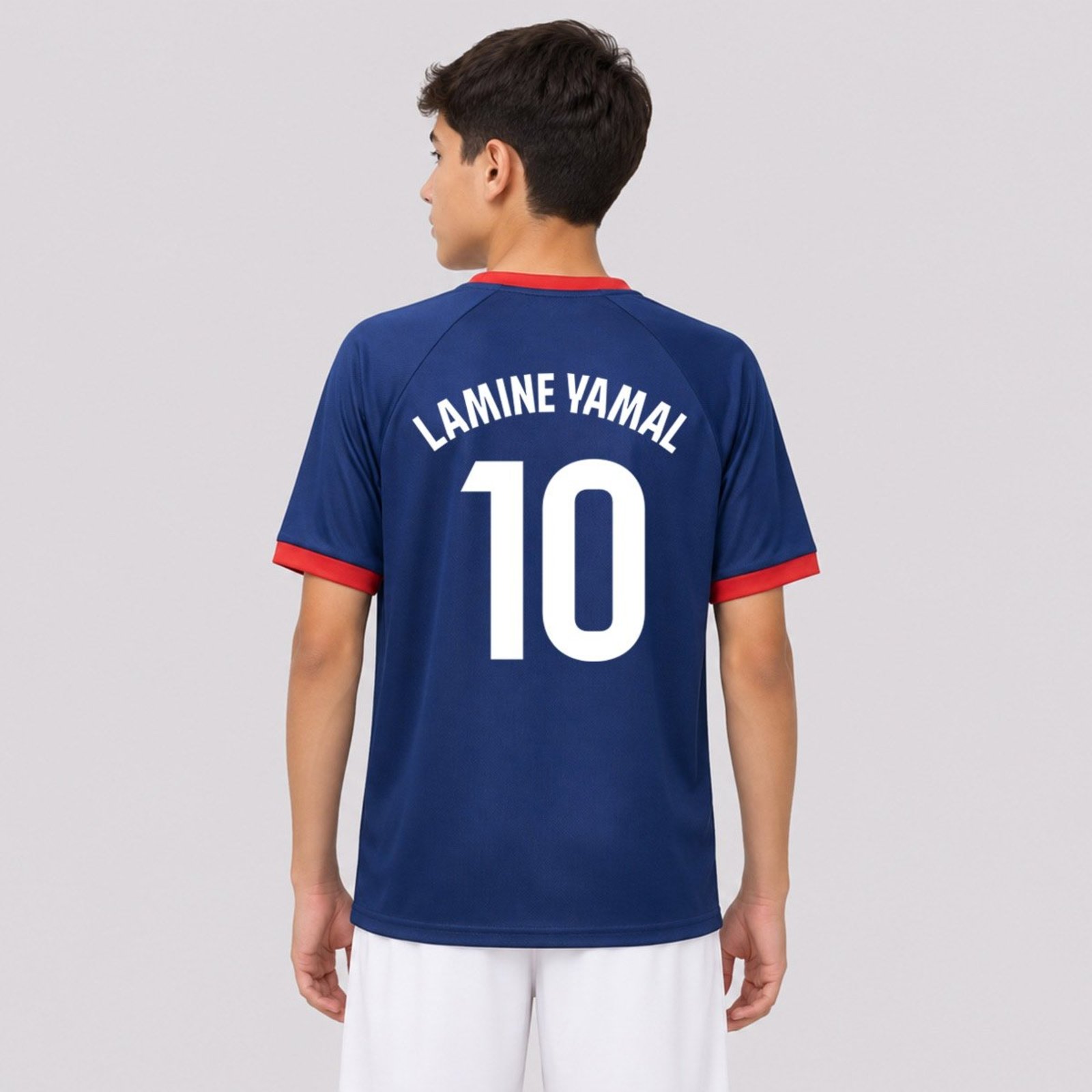 Camisa Barcelona Rivales Juvenil Marinho 10 Lamine Yamal