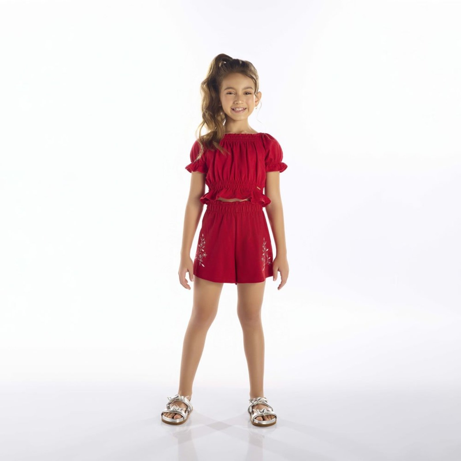 Infantil - Conjunto Menina - Vermelho - 52322-65