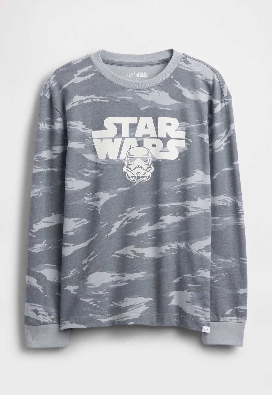 Infantil - Camiseta GAP Star Wars Manga Longa Cinza