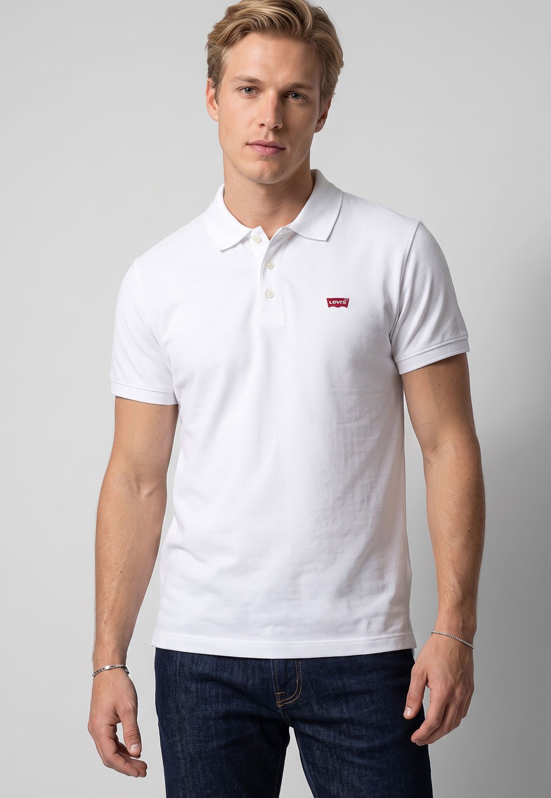 Camisa Polo Masculina Levis Housemar Branca