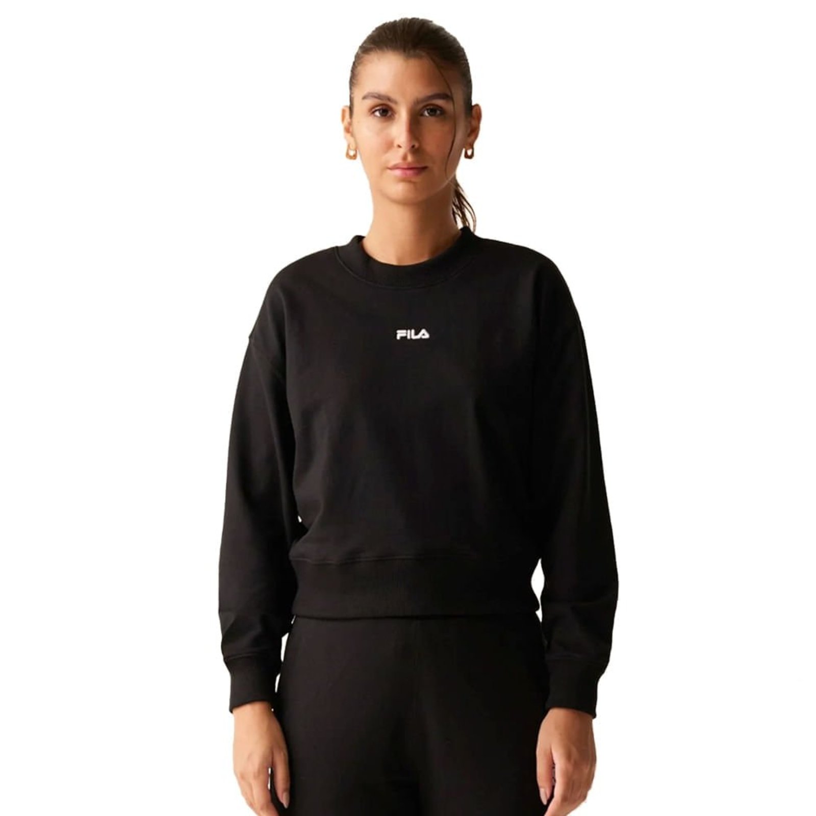 Moletom Feminino Fila Comfort Classic Light Preto