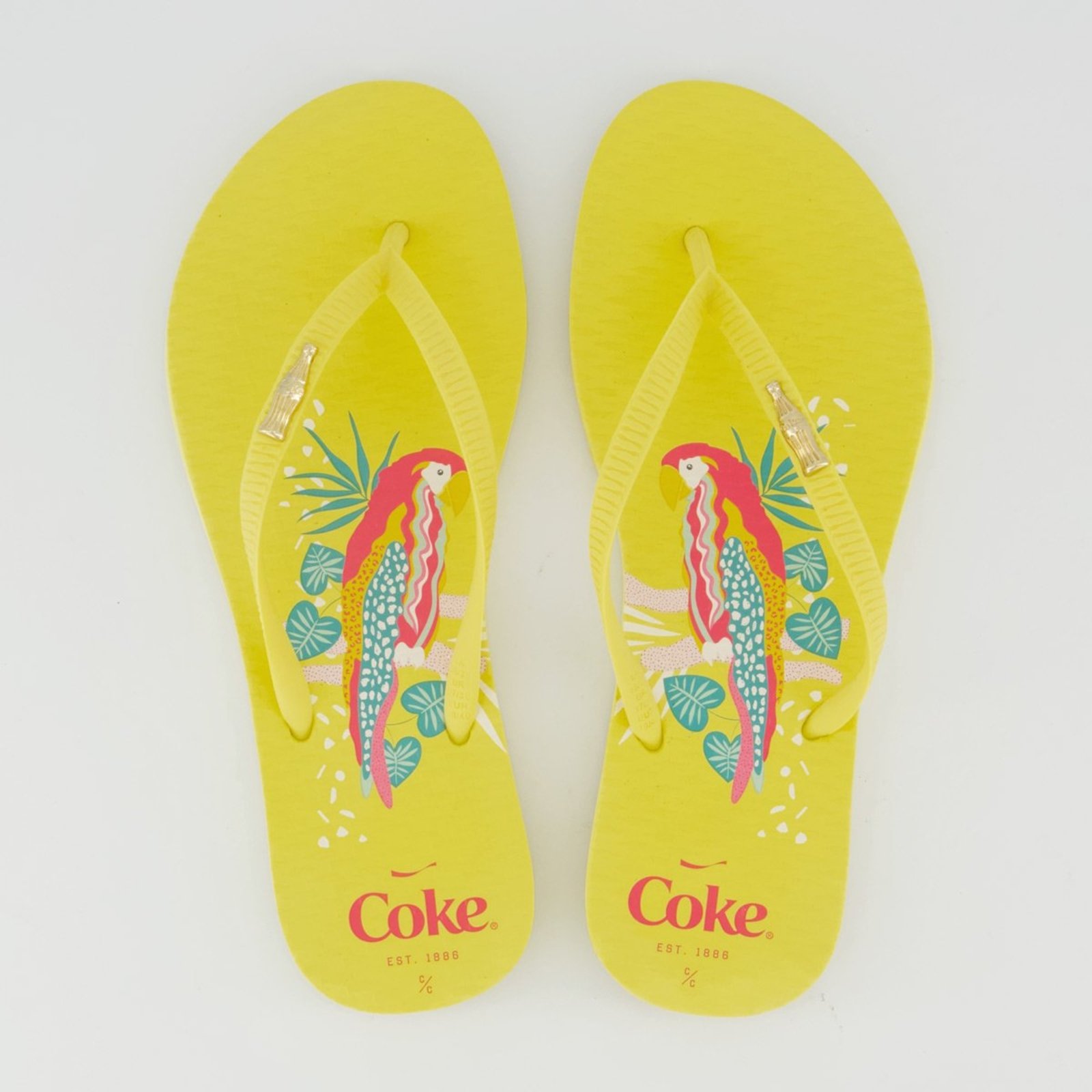 Chinelo Coca Cola Urbis Feminino Amarelo