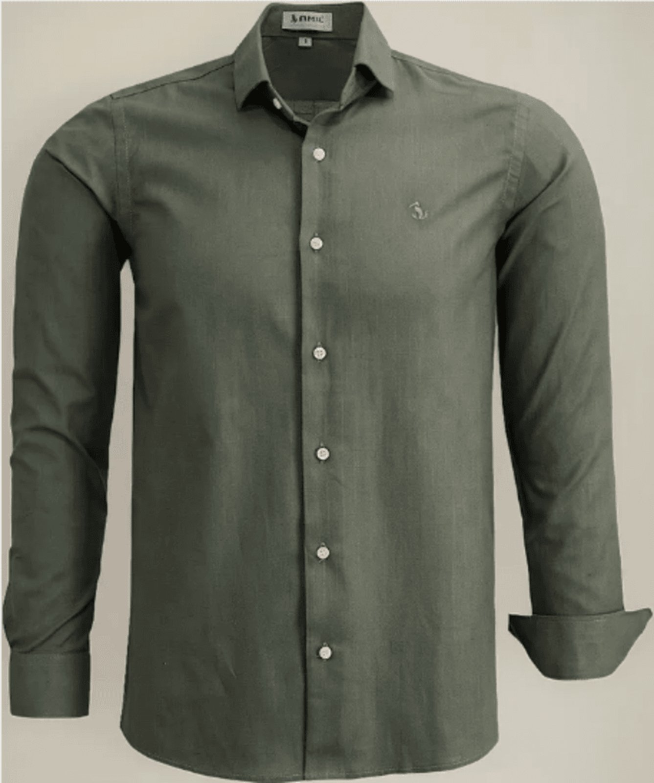 Camisa Social Amil Comfort Next Macia Algodão Manga Longa Luxo Castanho
