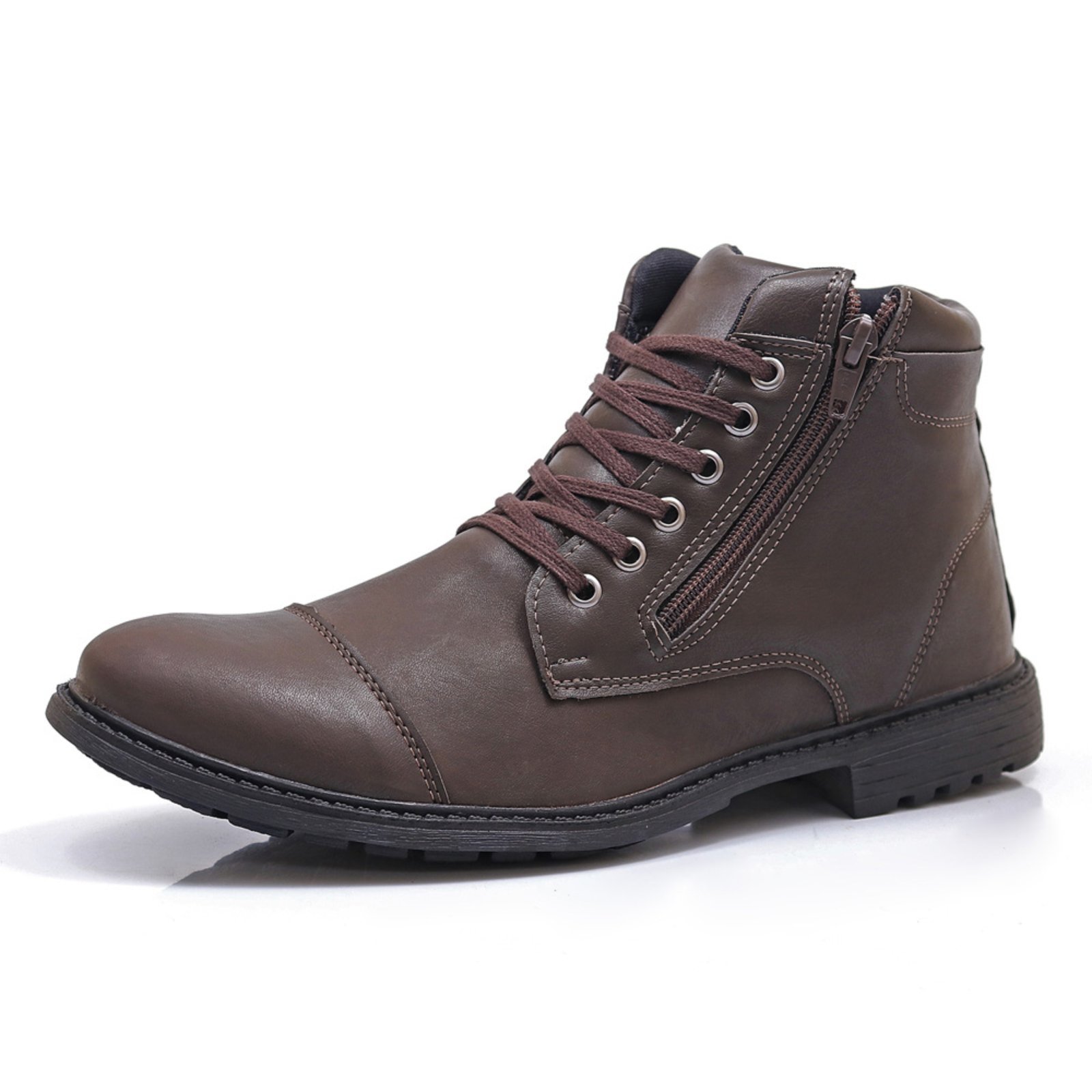Vista 3 Bota Masculina Bredeni com Zíper Capital Com Carteira marrom BREDENI marrom