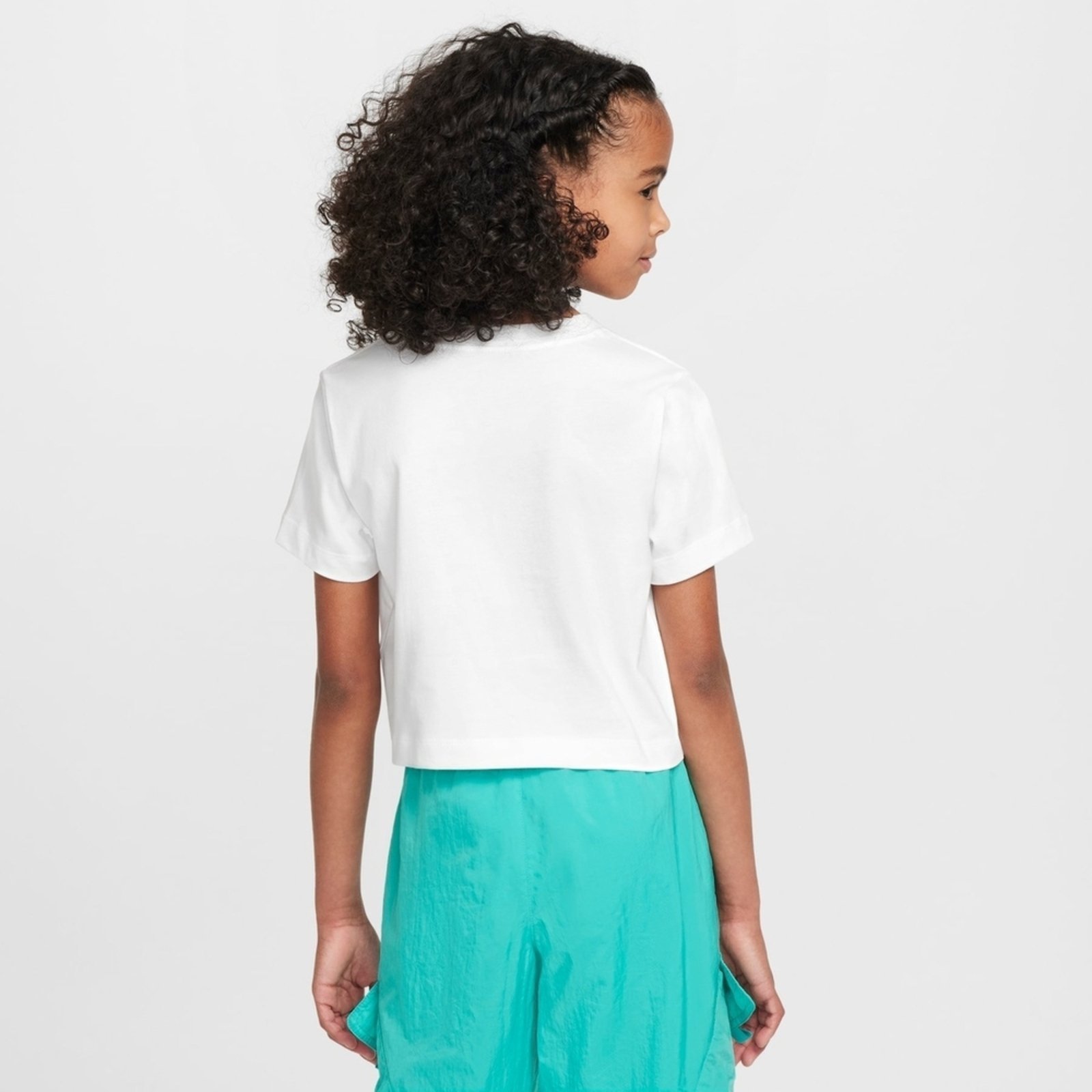 Vista 3 Infantil - Camiseta Nike Sportswear Cropped branco Nike branco