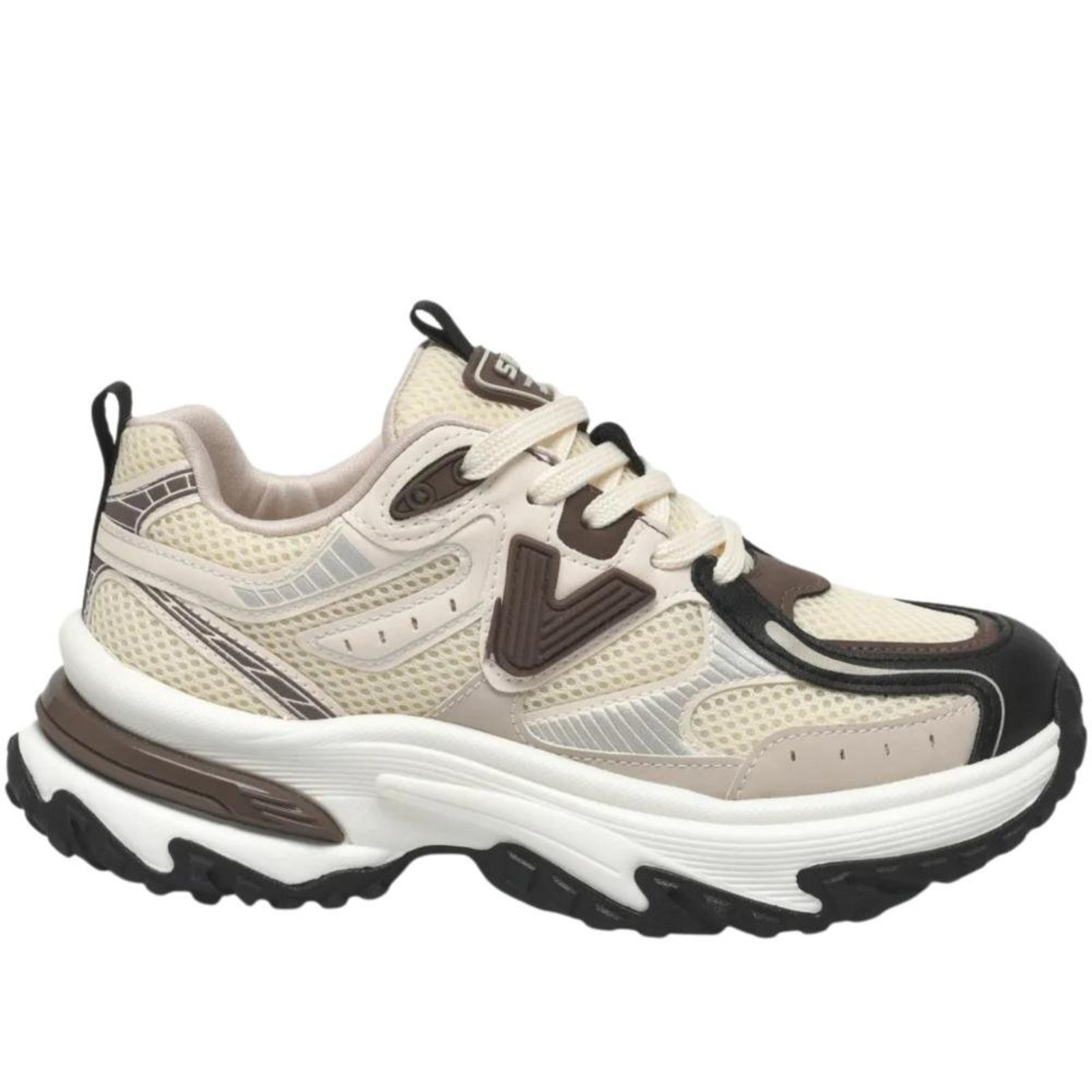 Tênis Feminino Via Marte Chunky 339-002 Marfim/Cinnamon Incolor