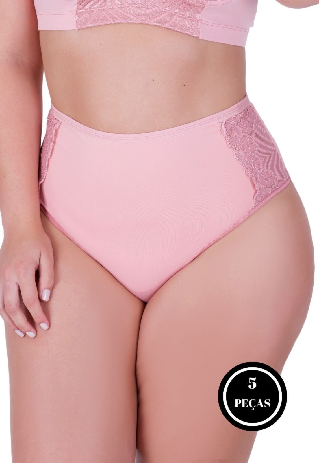 Kit 5 Calcinha Plus Size Tanga Hot Pant 46 ao 54