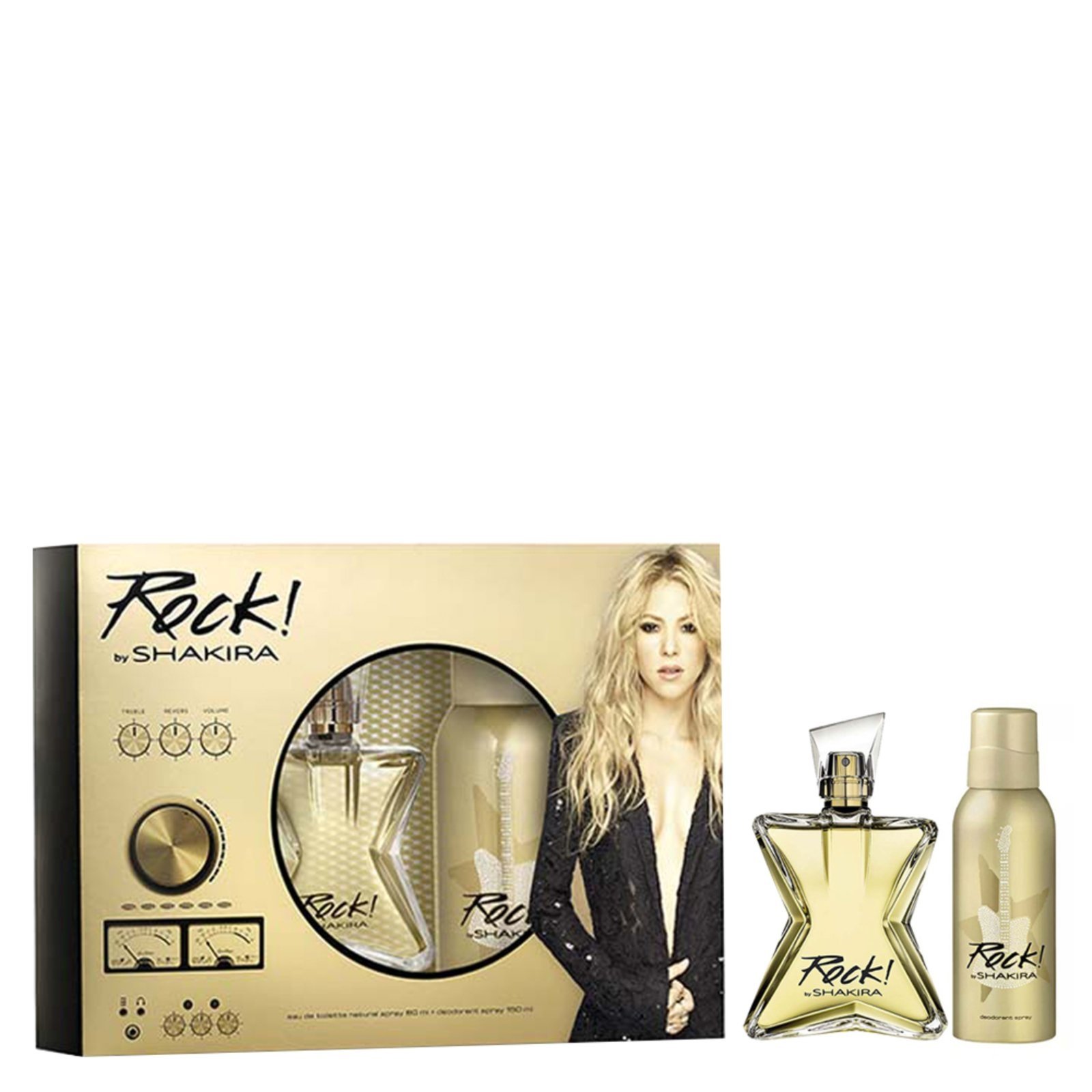 Vista 2 Kit Shakira Rock Eau de Toilette Perfume Feminino 80ml e Desodorante Corporal 150ml incolor Shakira incolor
