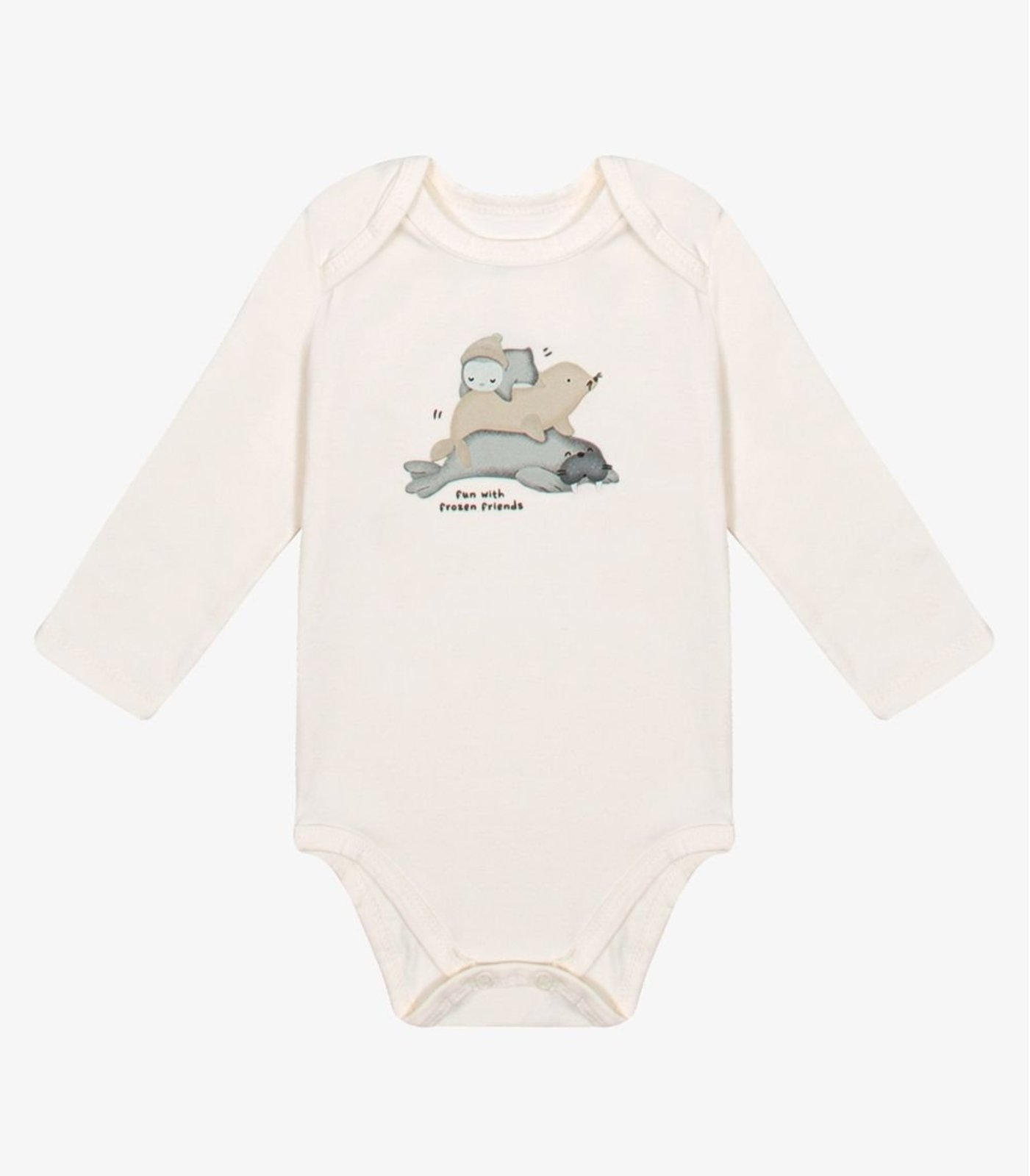 Infantil - Body Menino Cotton Trick Nick Bege