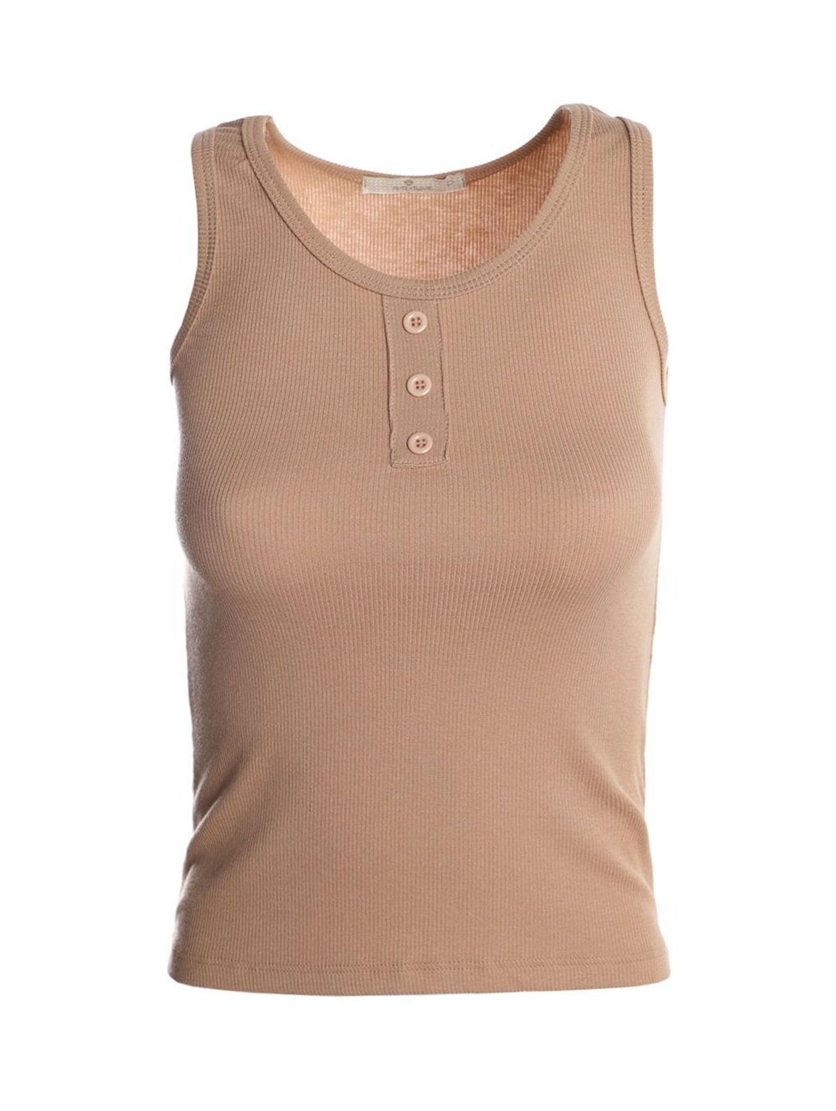 Vista 2 Blusa Regata Ribana Autentique Feminina marrom Autentique marrom
