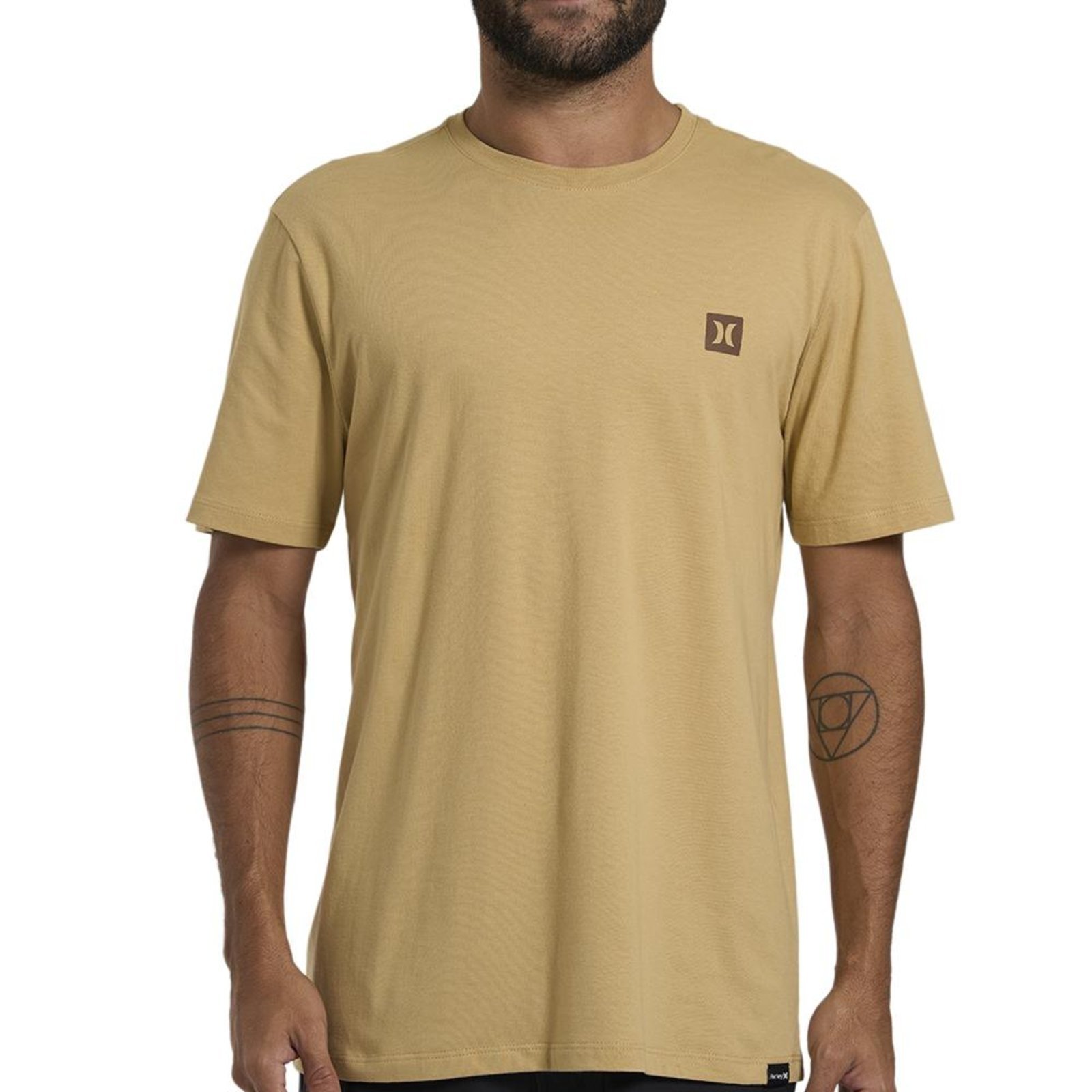 Camiseta Hurley Mini Icon WT26 Masculina Bege