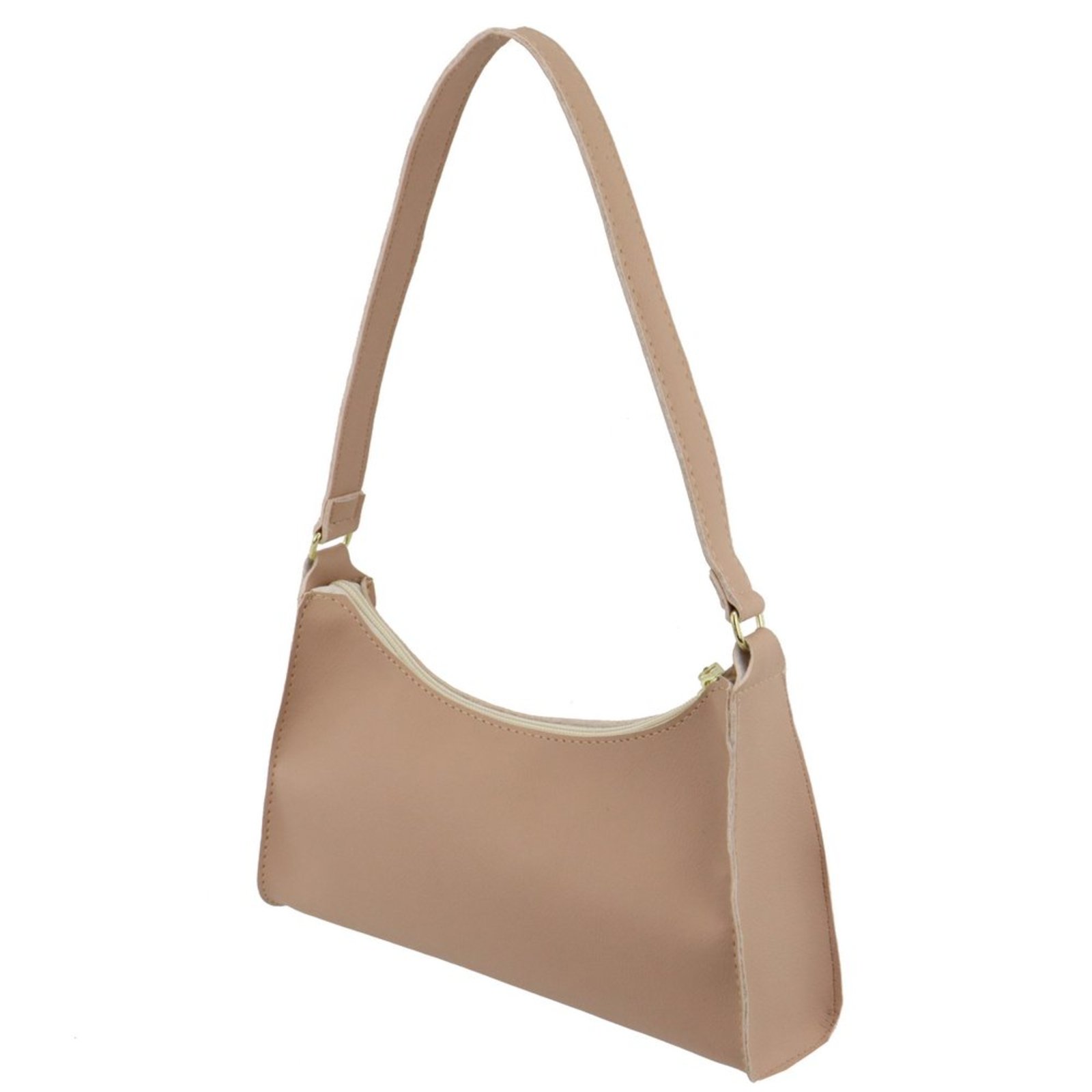 Bolsa Feminina Baguete Pequena Baladinha De Ombro Nude