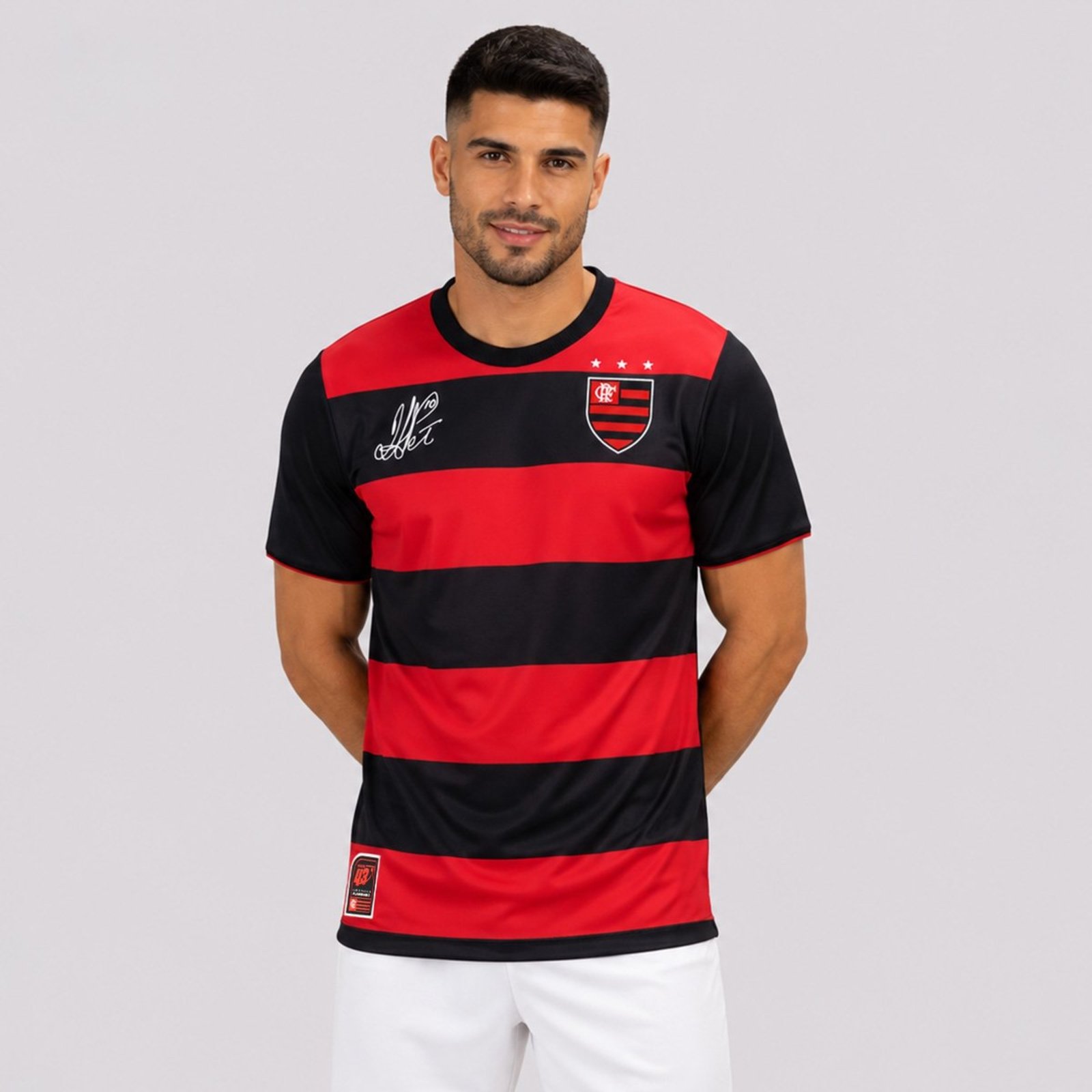 Camisa Flamengo Retrô Petkovic Vermelha e Preta
