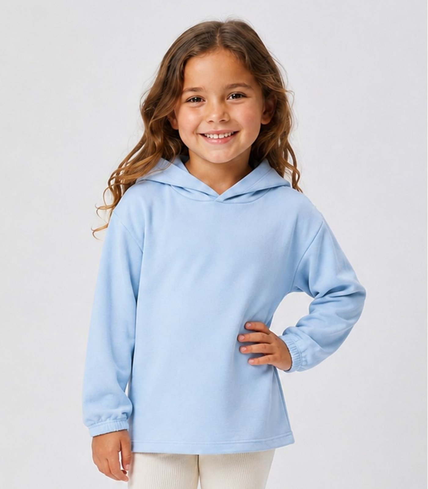 Infantil - Blusão Com Capuz Feminino Select Azul