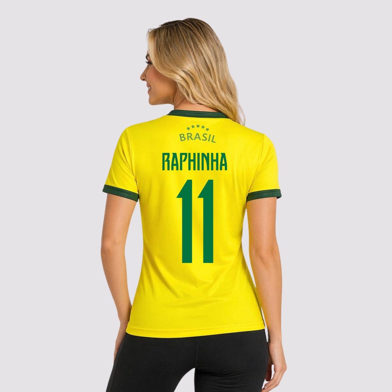 Camisa Brasil Canarinho Feminina 11 Raphinha