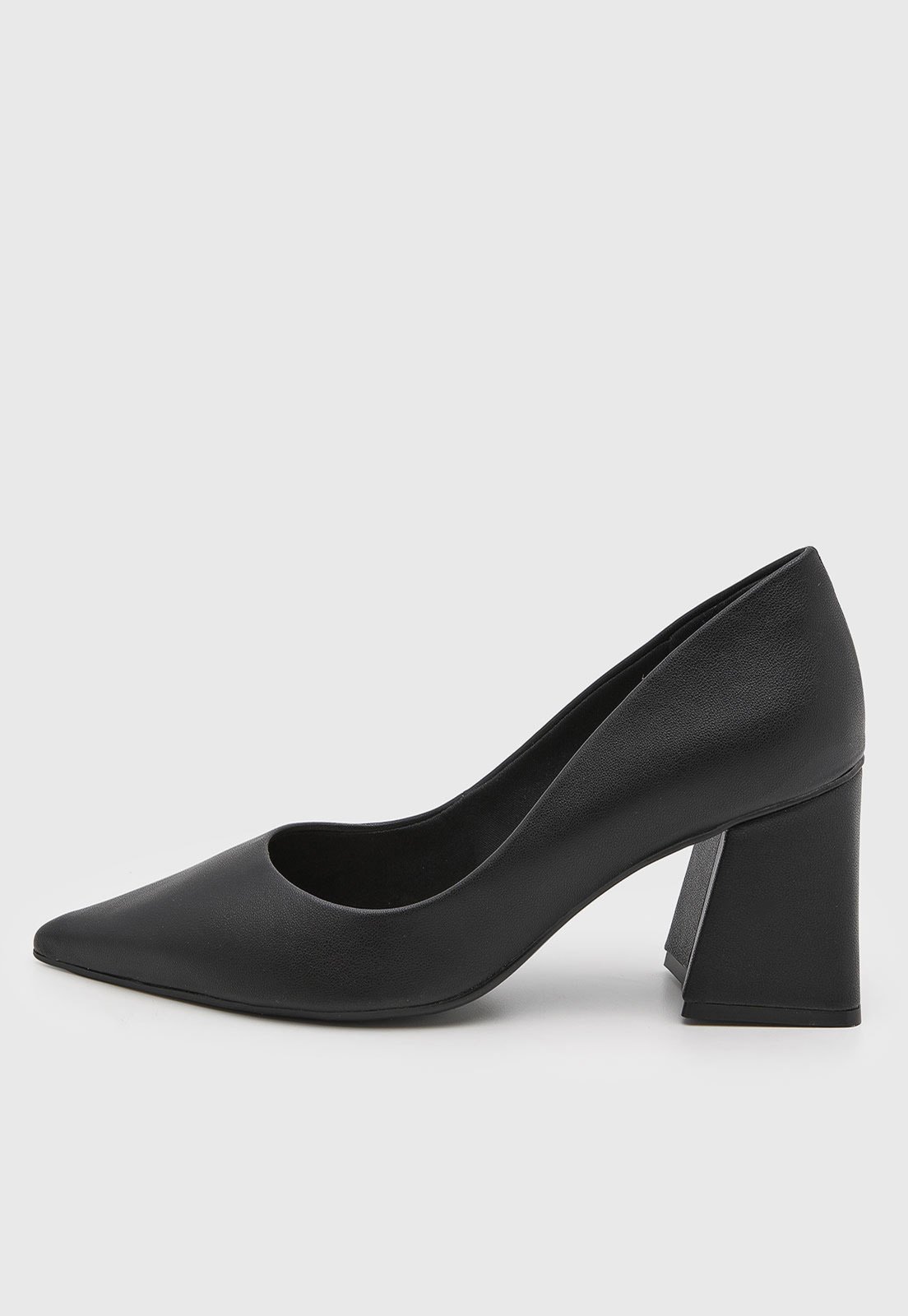 Scarpin Feminino cê Salto Bloco Preto