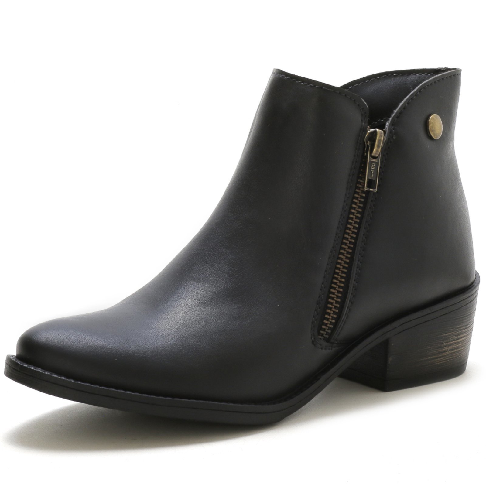 Bota Feminina Bredeni Cano Curto Com Zíper Preto