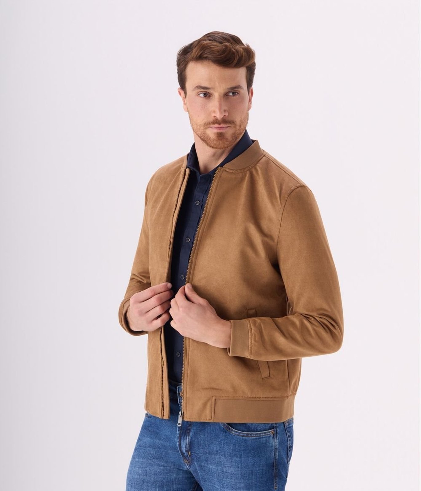 Jaqueta Makenji Gola Padre Masculina Caramelo