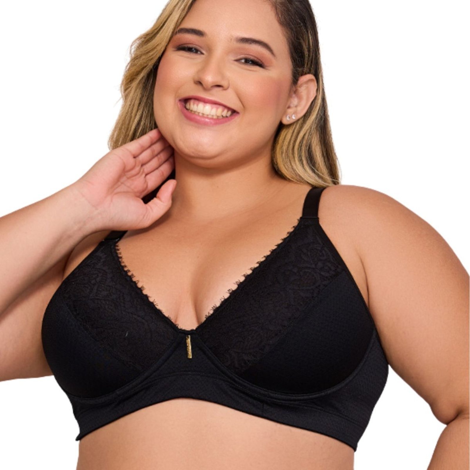 Sutiã Plus Size Base Reta Com Bojo Alongado Nayane