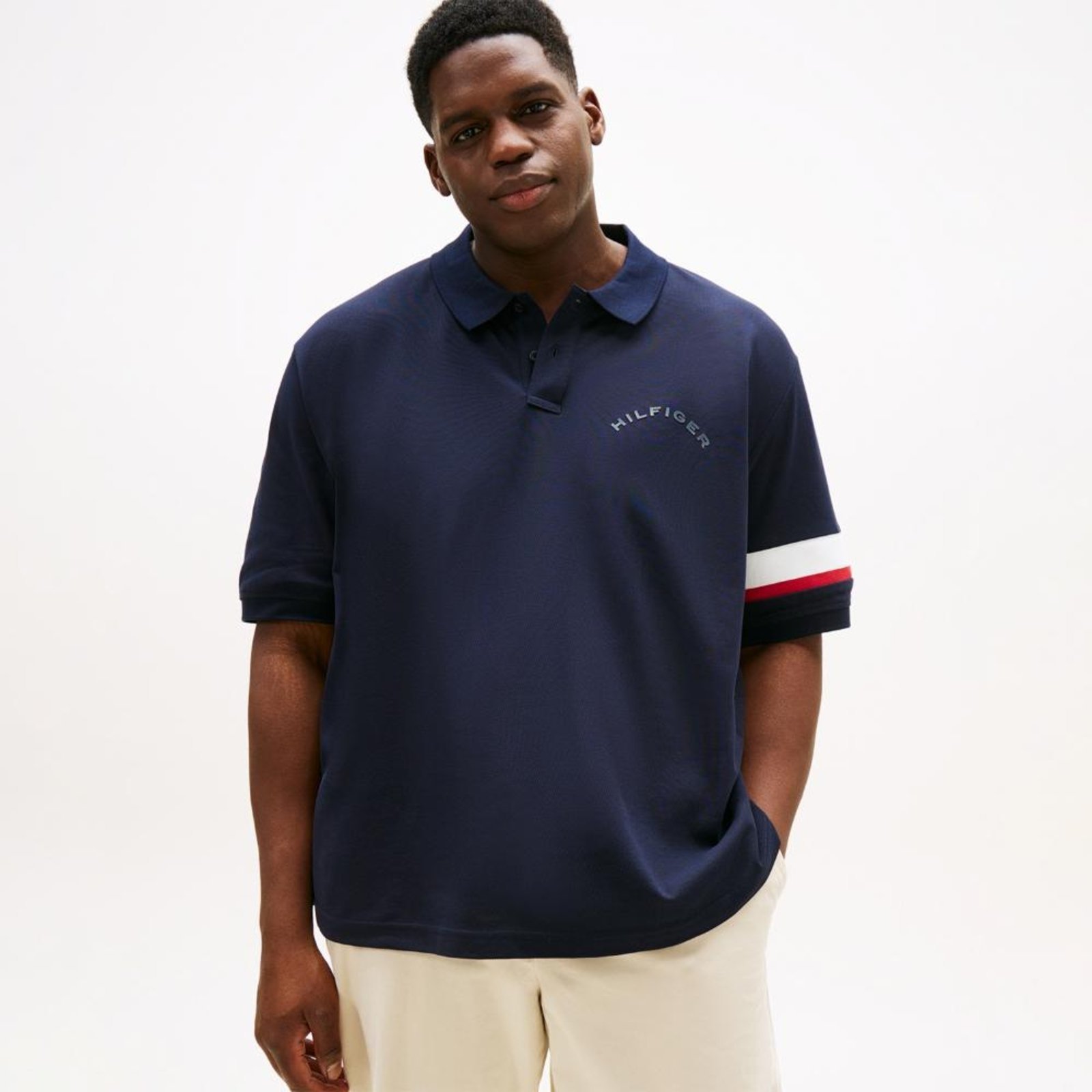 Polo Manga Global Stripe Big And Tall – 2XLT