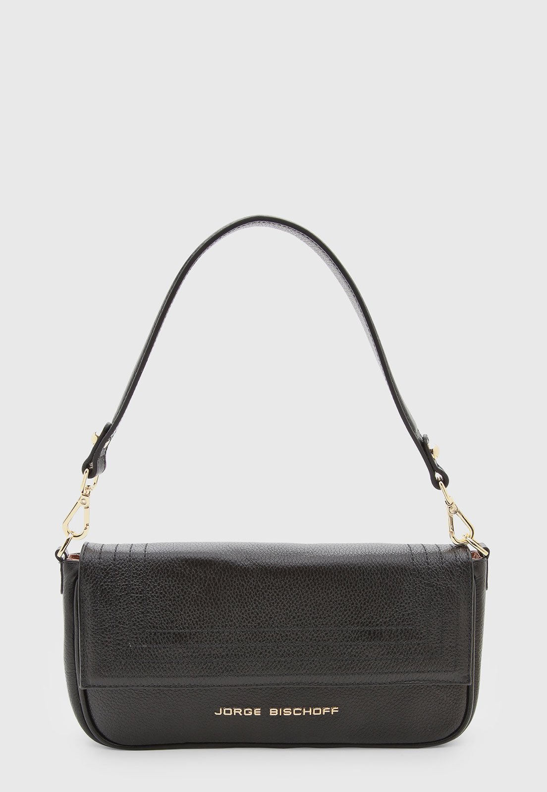 Bolsa Feminina Jorge Bischoff Couro Preta