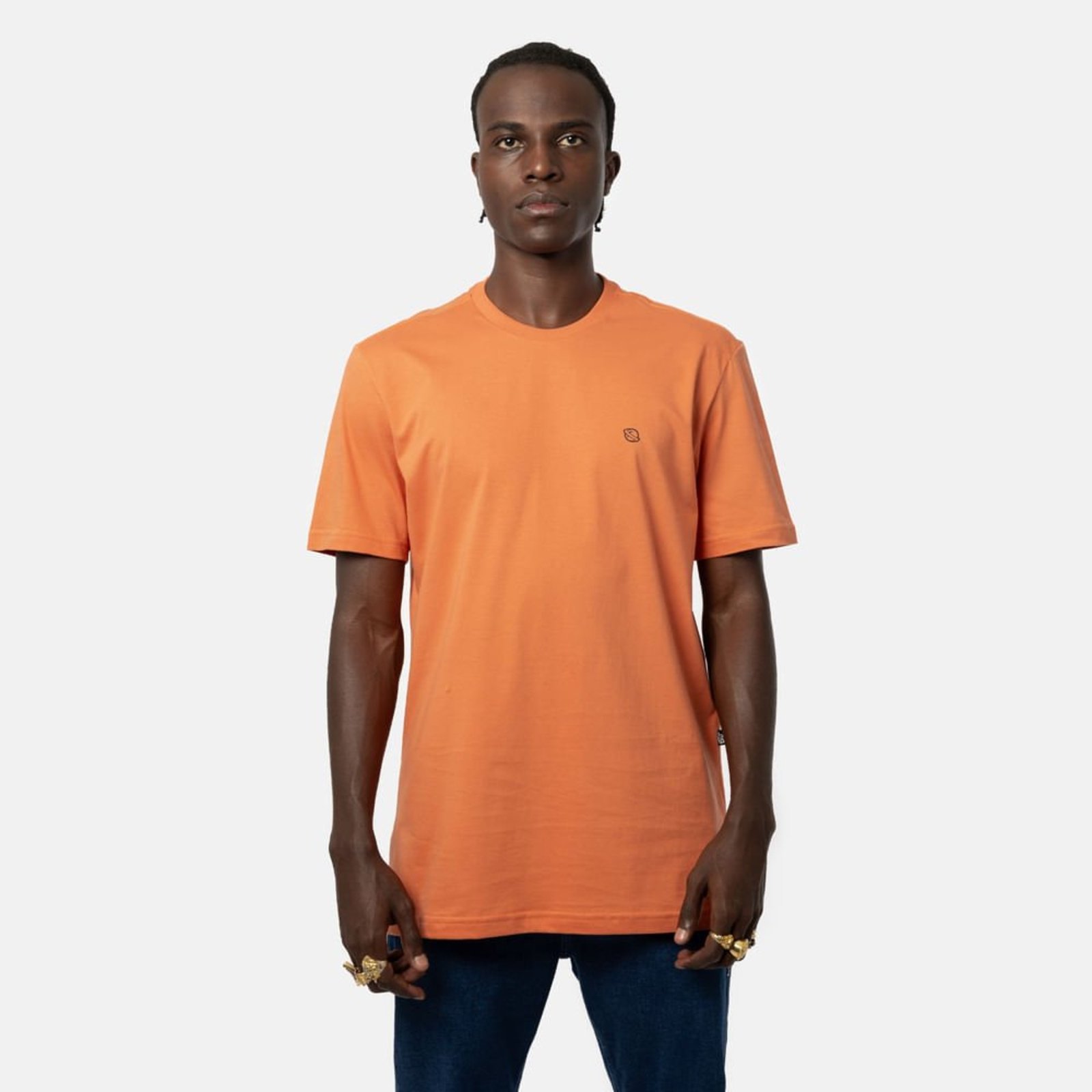 T-Shirt Basics Saturno Coral Biarritz