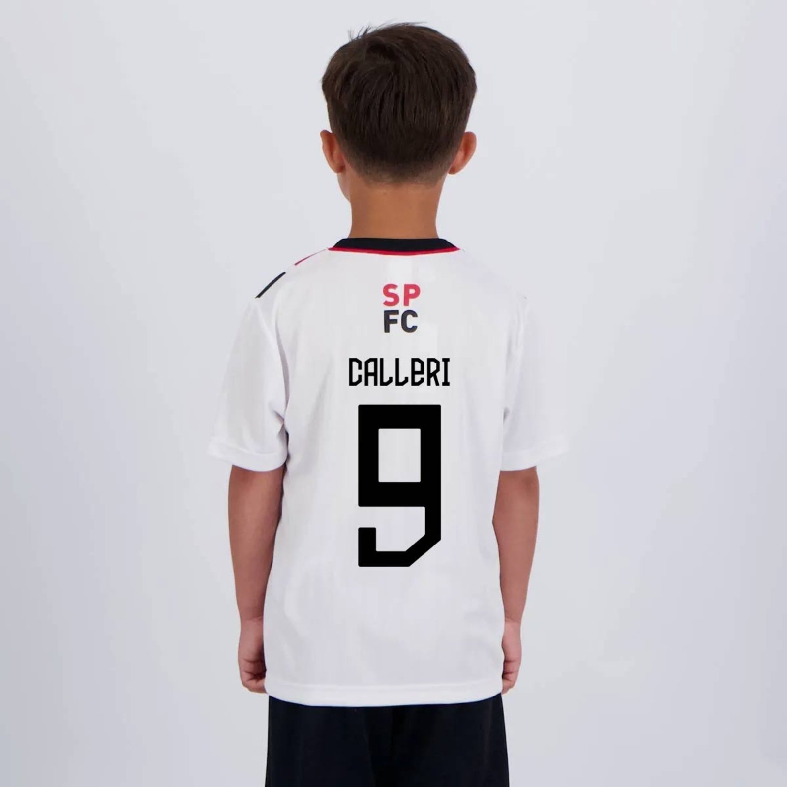 Vista 2 Camisa São Paulo Calleri 9 Amago braziline branco braziline branco
