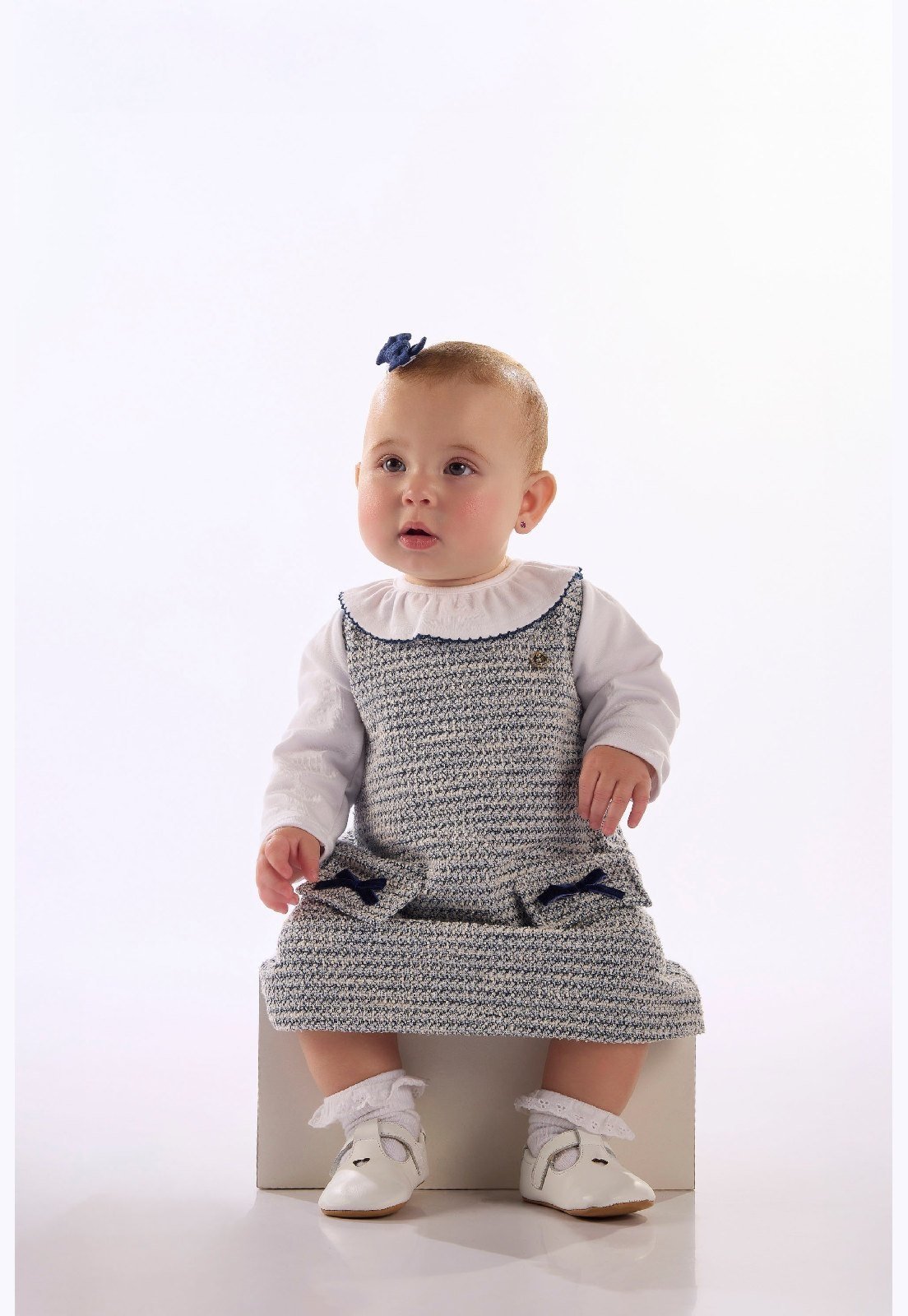 Infantil - Vestido Malha Tweed Up Baby Rosa