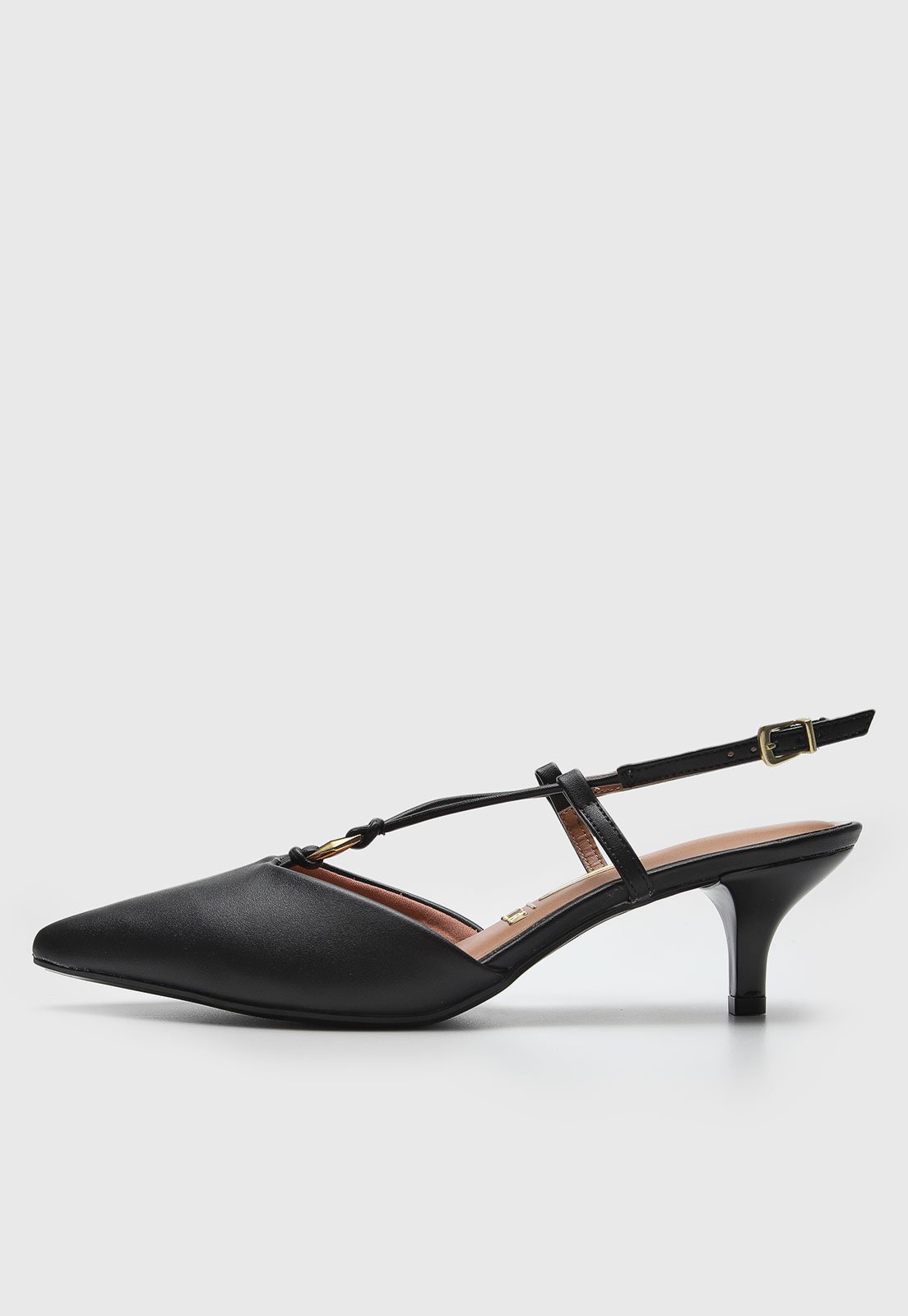 Scarpin Slingback Vizzano Recorte Preto