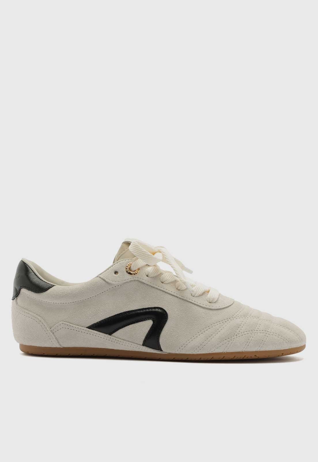 Tênis Arezzo Cadarço Detalhe Preto Off-White