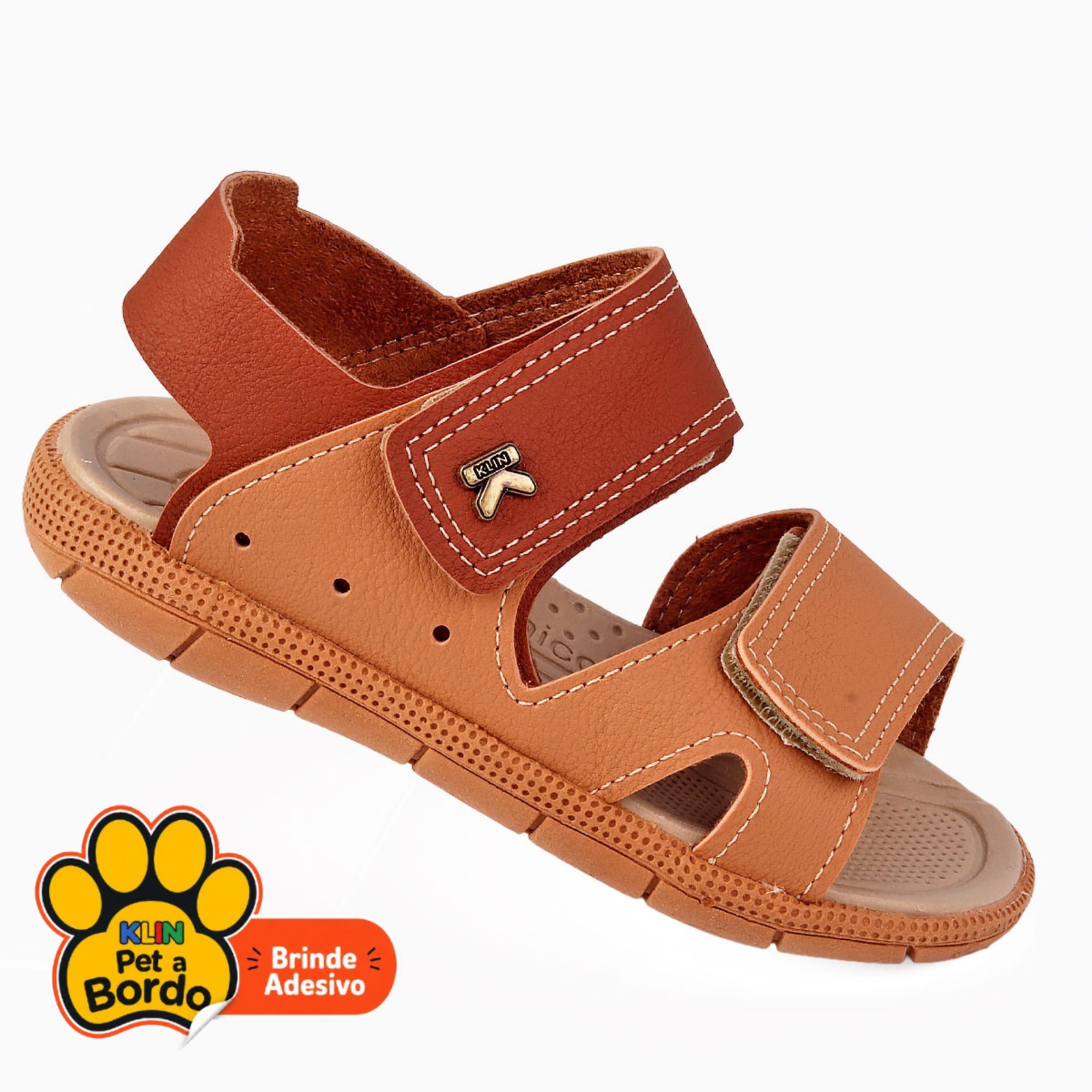 Infantil - Papete Masculina KLIN Tic Tac Casual com Fecho Ajustável - Calce Anatômico