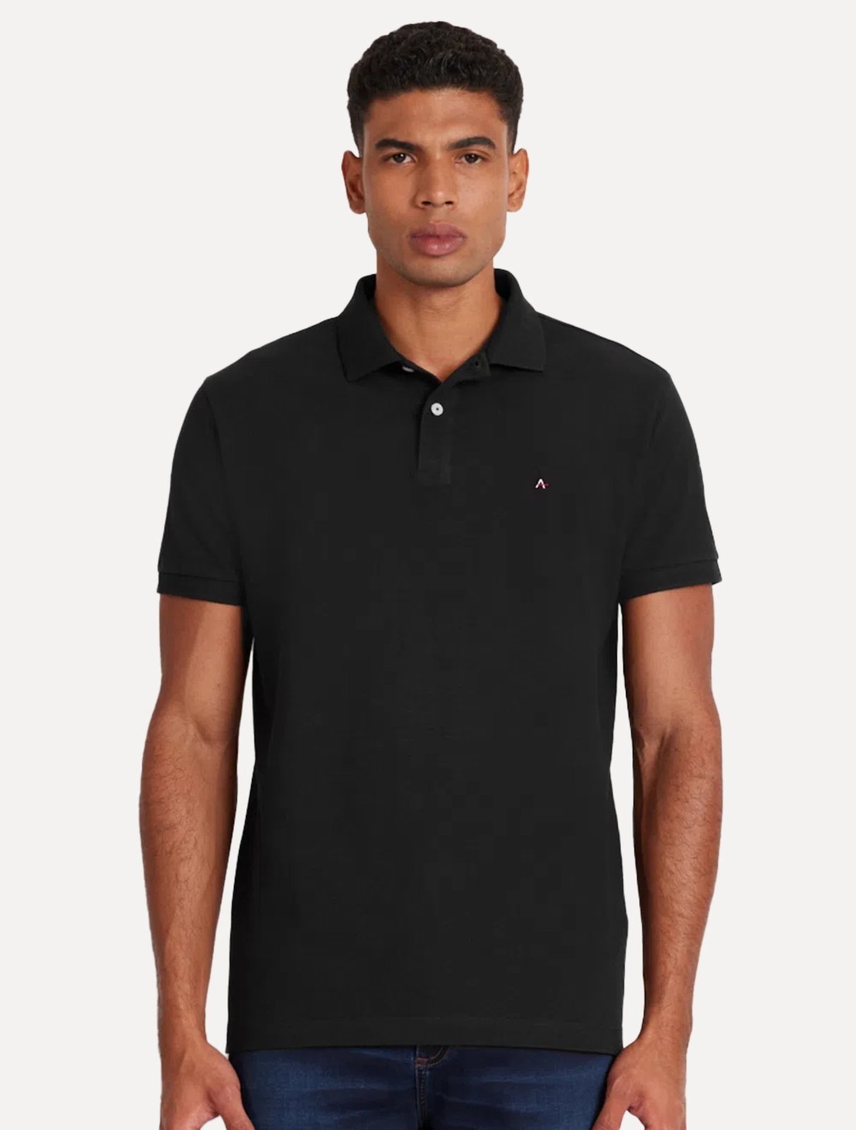 Polo Aramis Masculina Basic Piquet Preta
