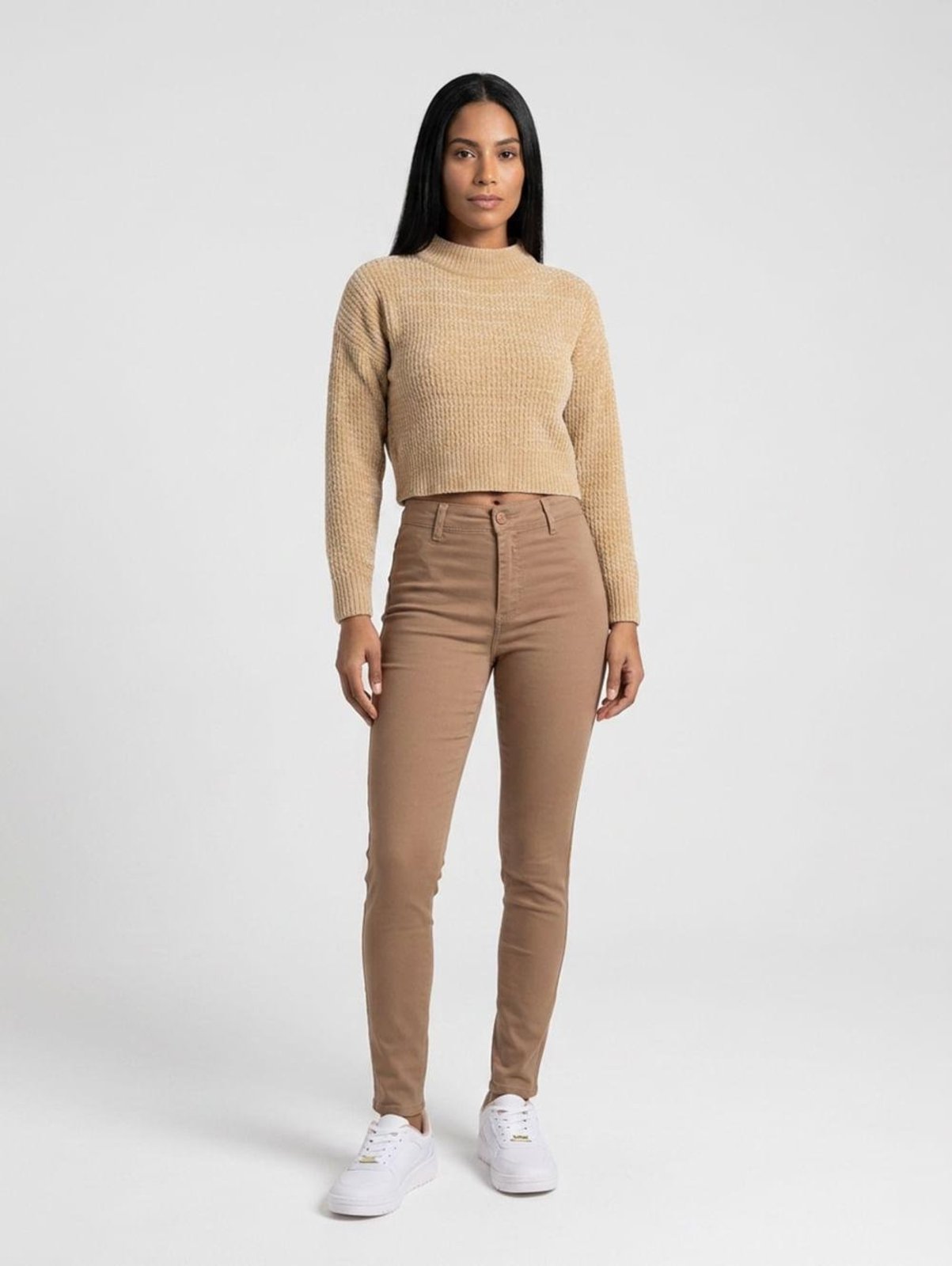 Blusa Chenille Trabalhado Autentique Feminina AREIA