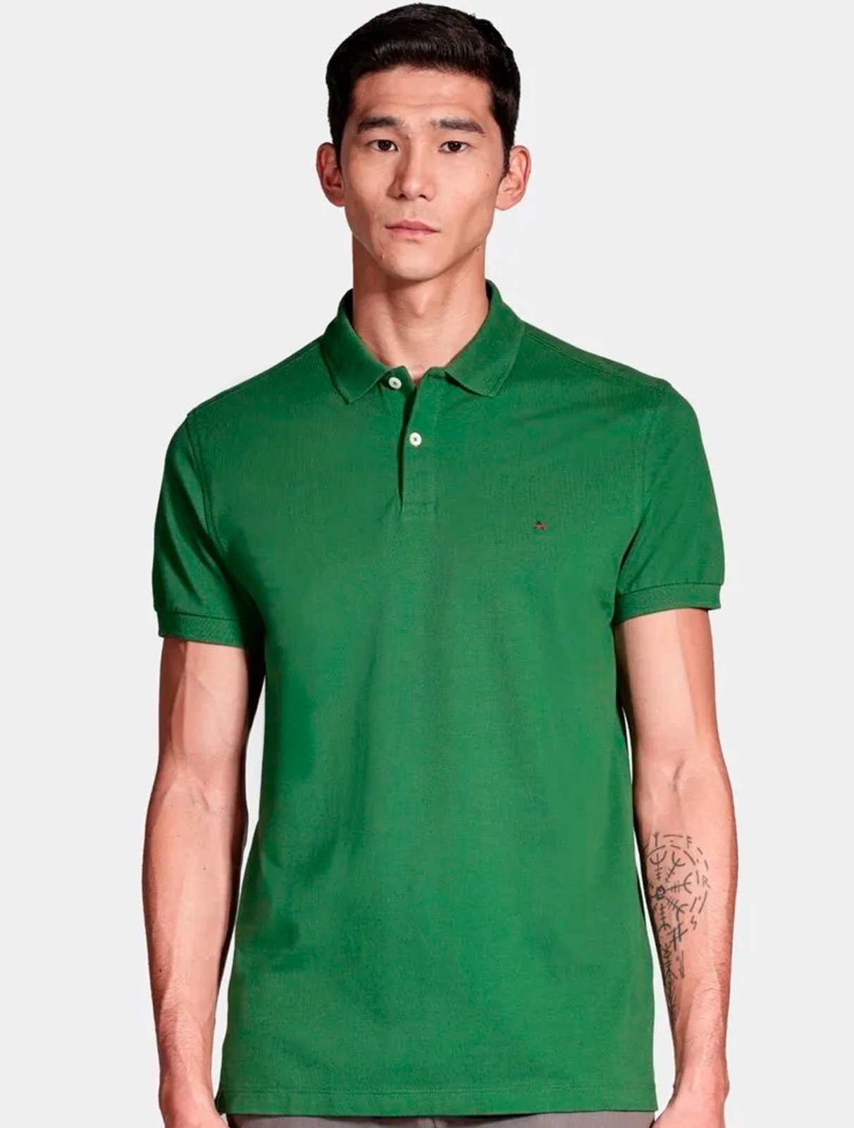 Polo Aramis Masculina Basic Piquet Verde Bandeira