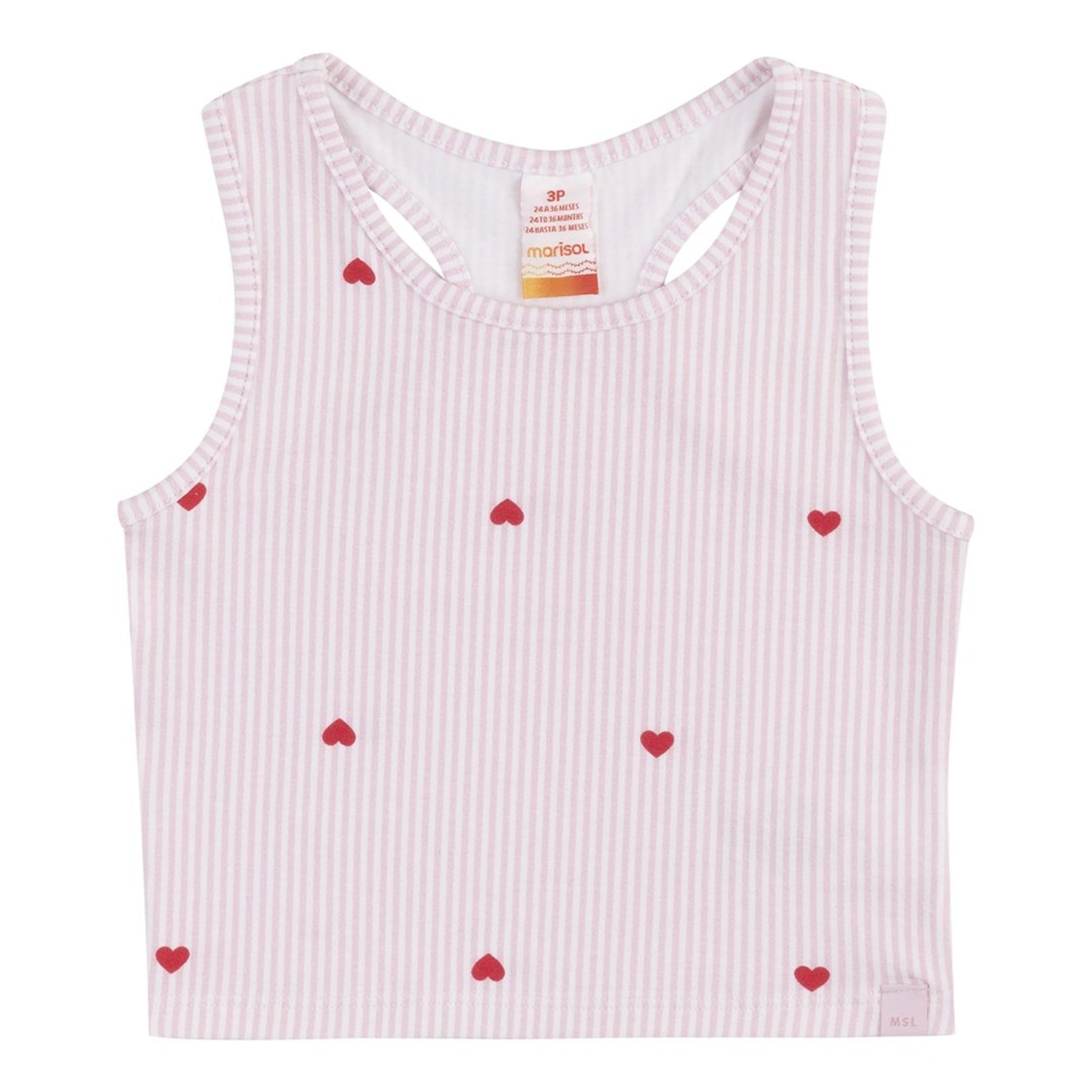 Infantil - Regata Cropped Estampada Menina Marisol