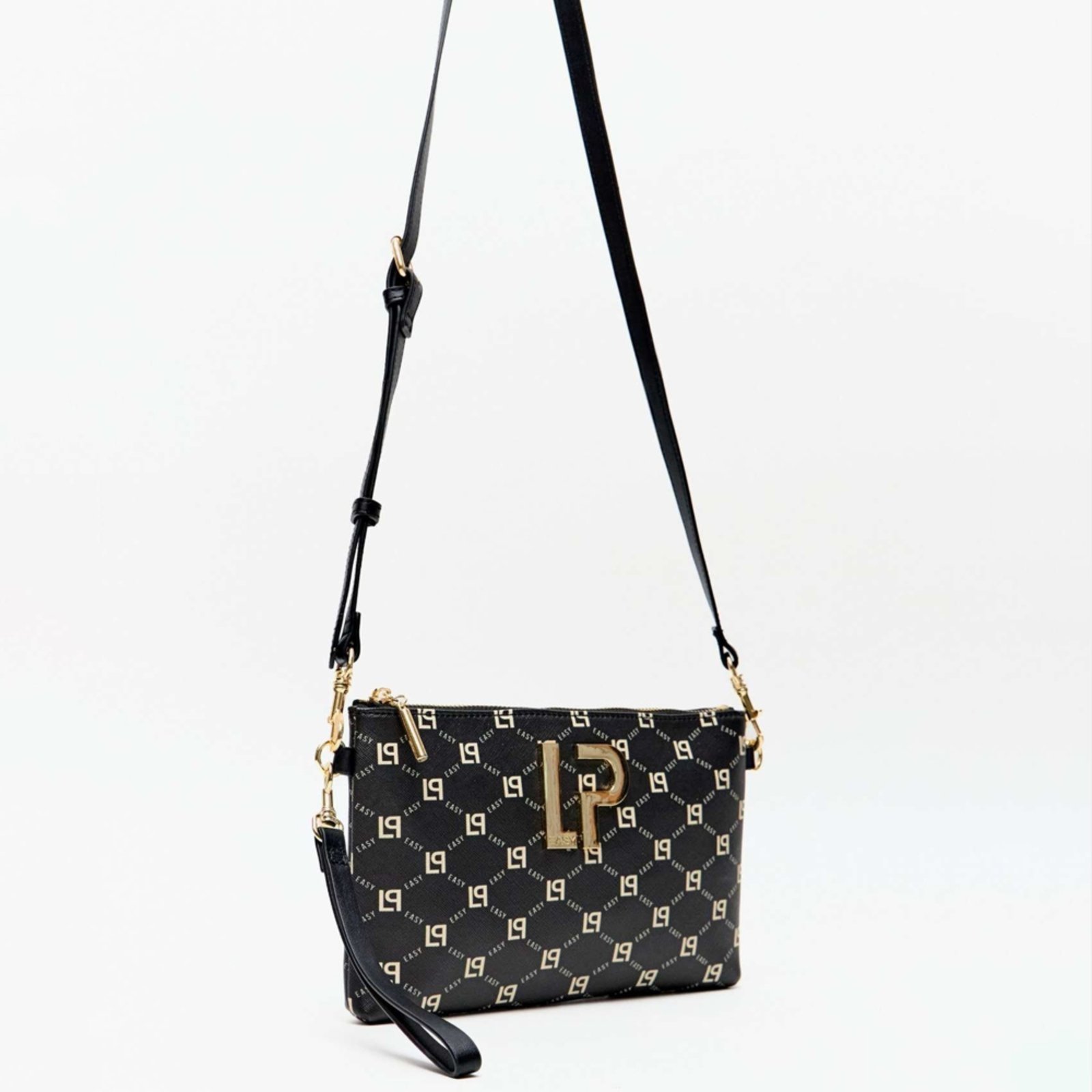 Vista 2 Bolsa Crossbody Easy Lança Perfume Rebit Ve26 Feminino preto preto
