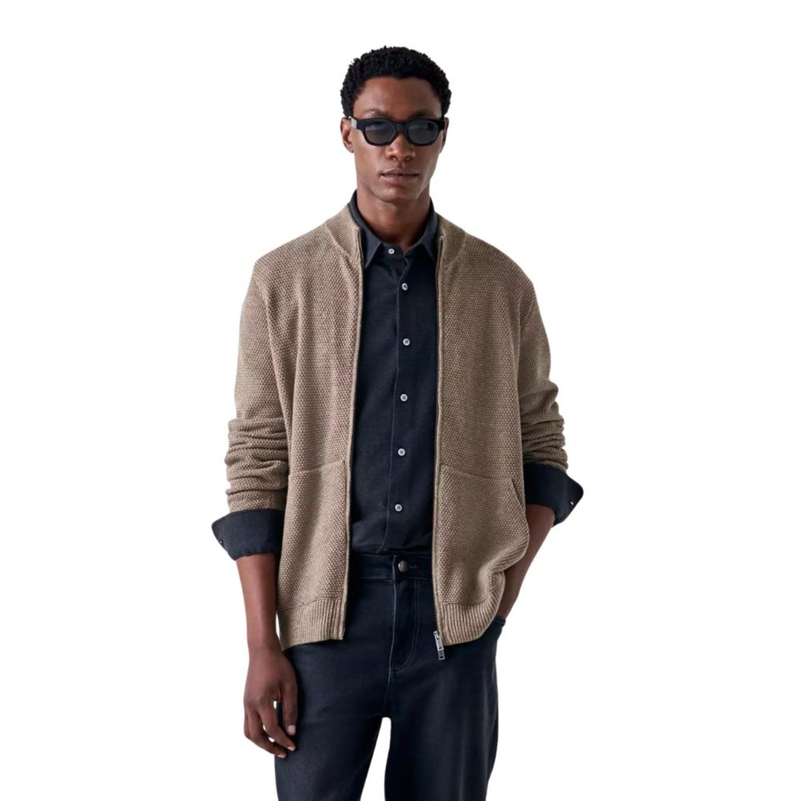 Cardigan Tricot Oficina Reserva Bege