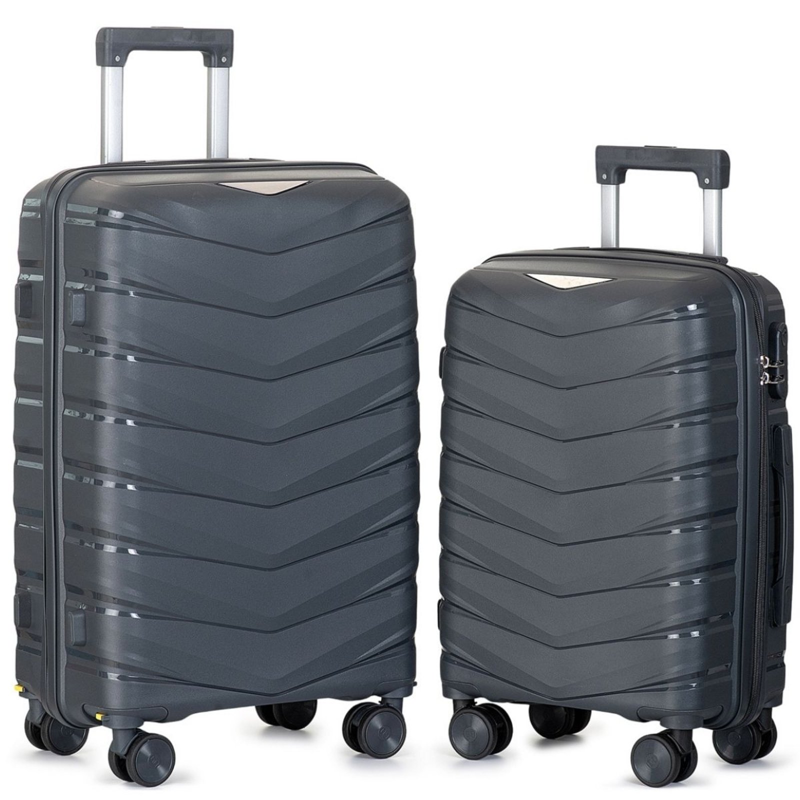 Mala De Viagem Kit 10 Kg Bordo De Mao + Mala 23 Kg Grande Cinza