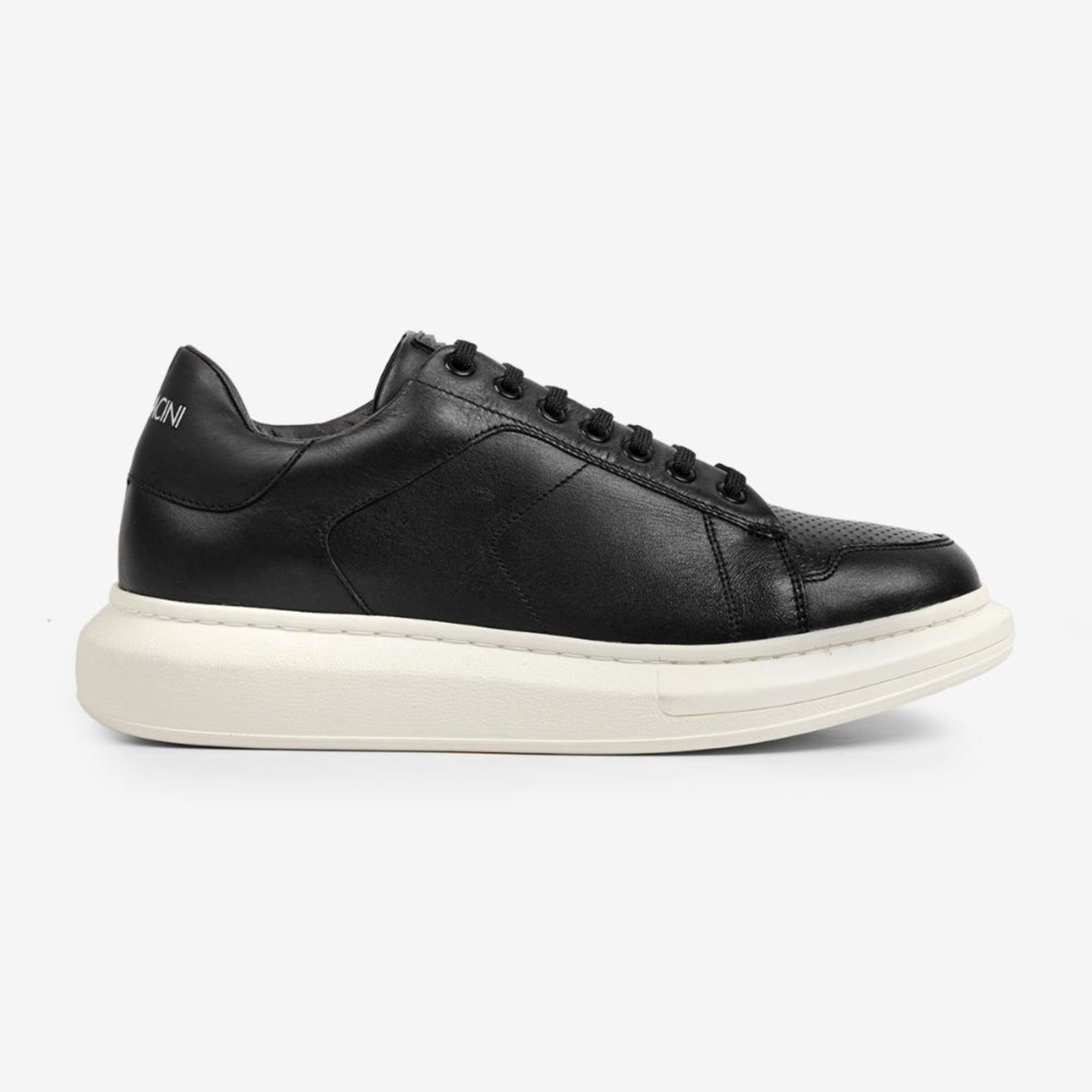 Tênis Couro Casual Ferracini Masculino Impulse 7613-570A Preto