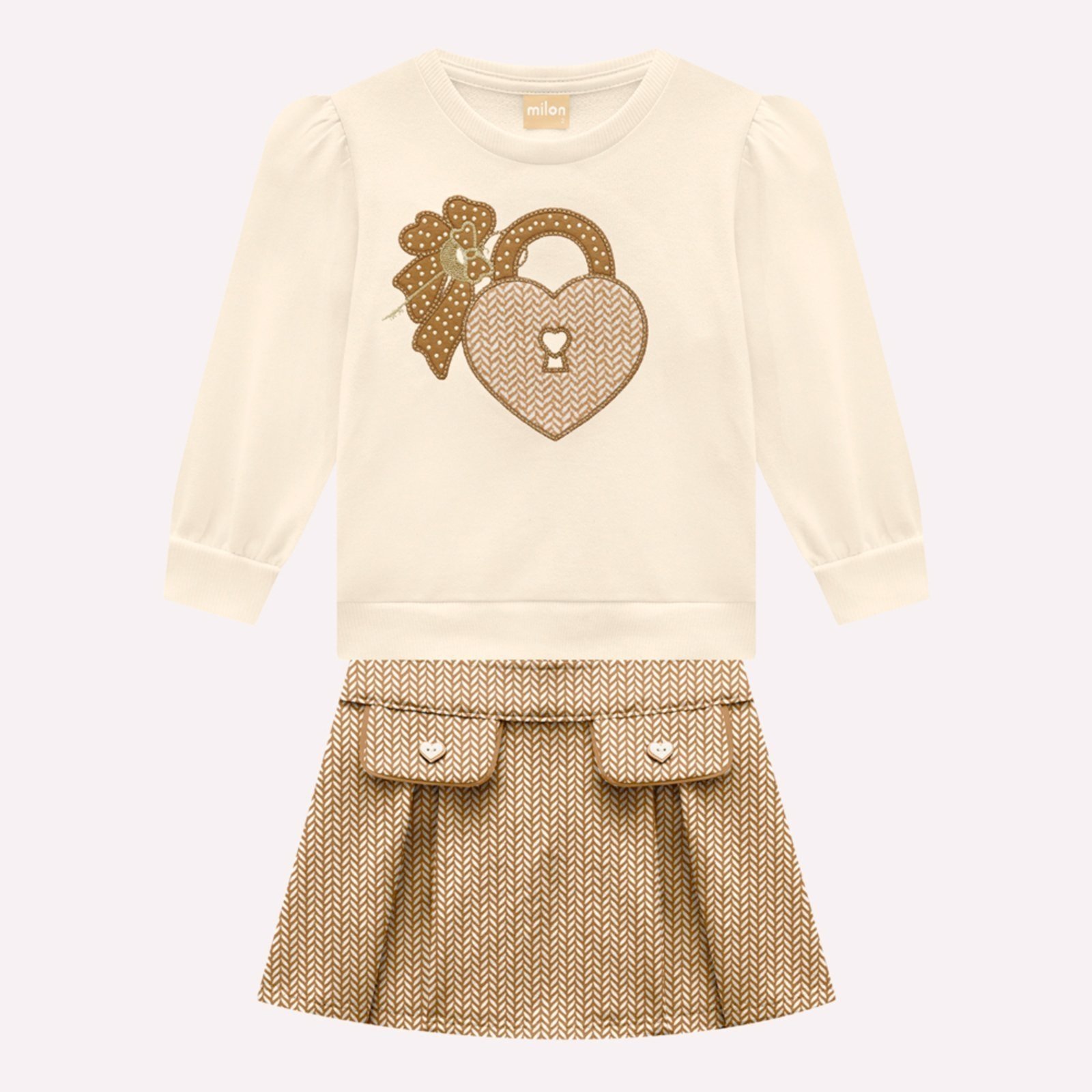 Infantil - Conjunto Menina Bordado Milon