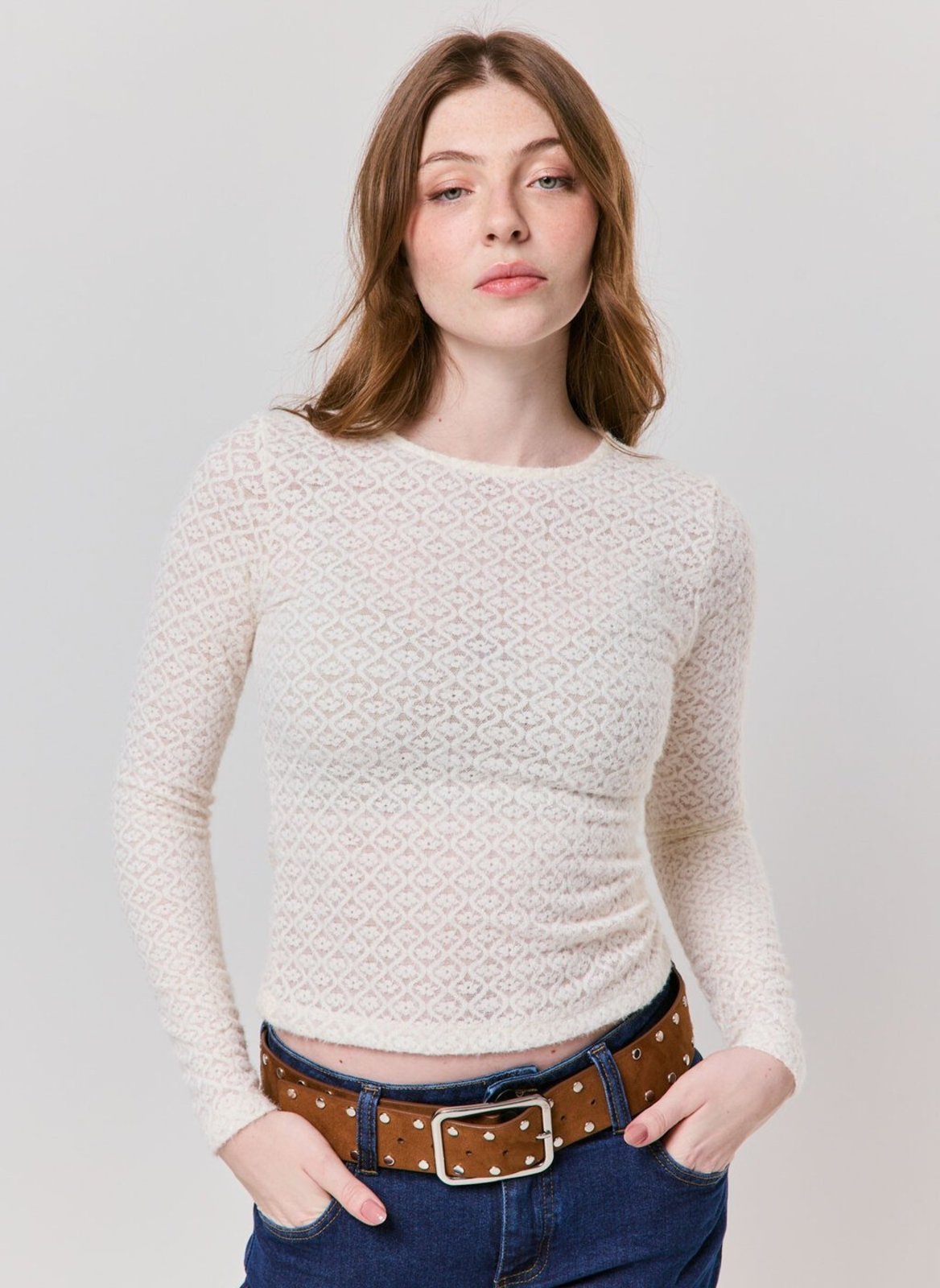 Blusa Em Tule Texturizado