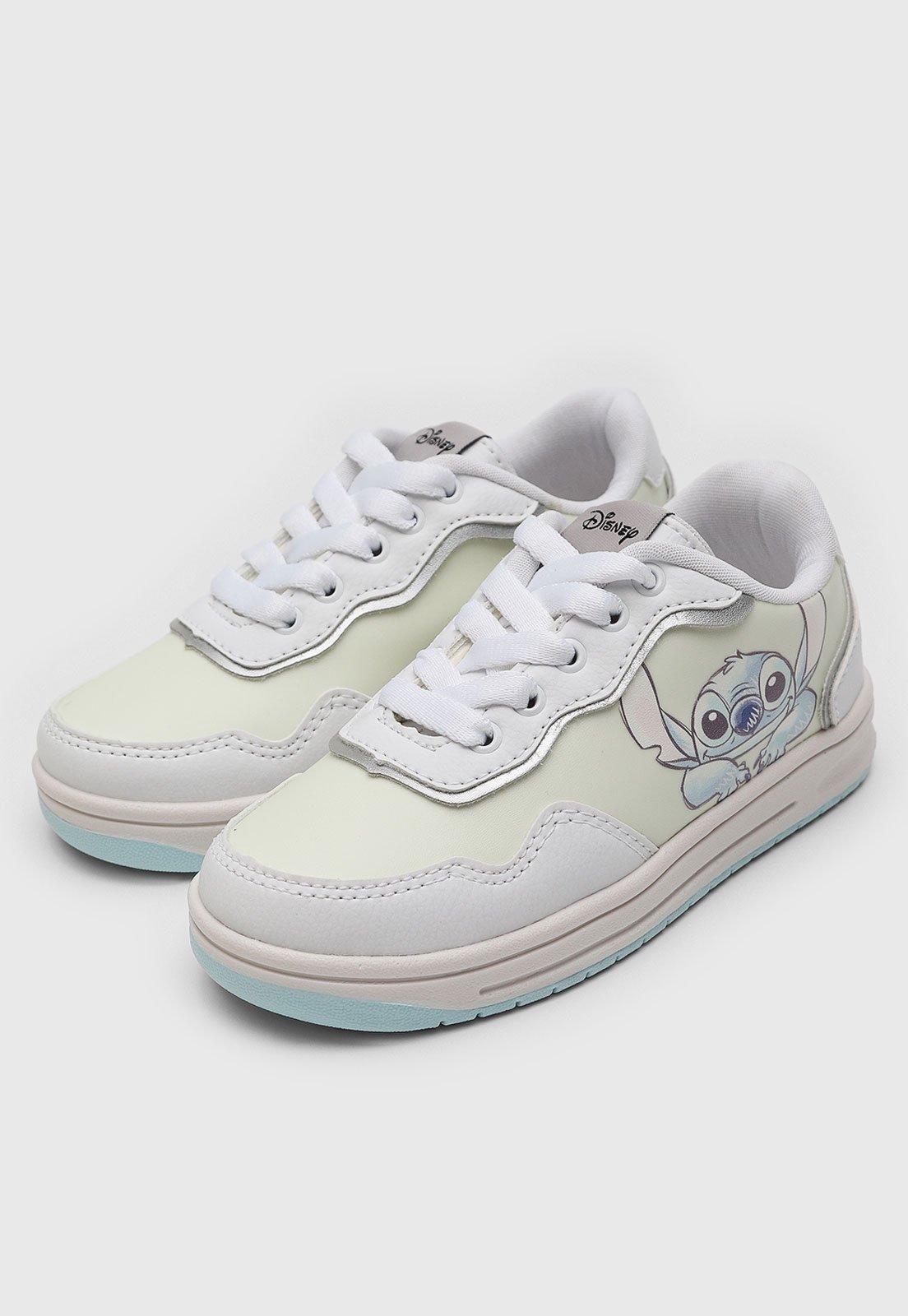 Vista 2 Infantil - Tênis Disney Stitch Muda de Cor Disney branco