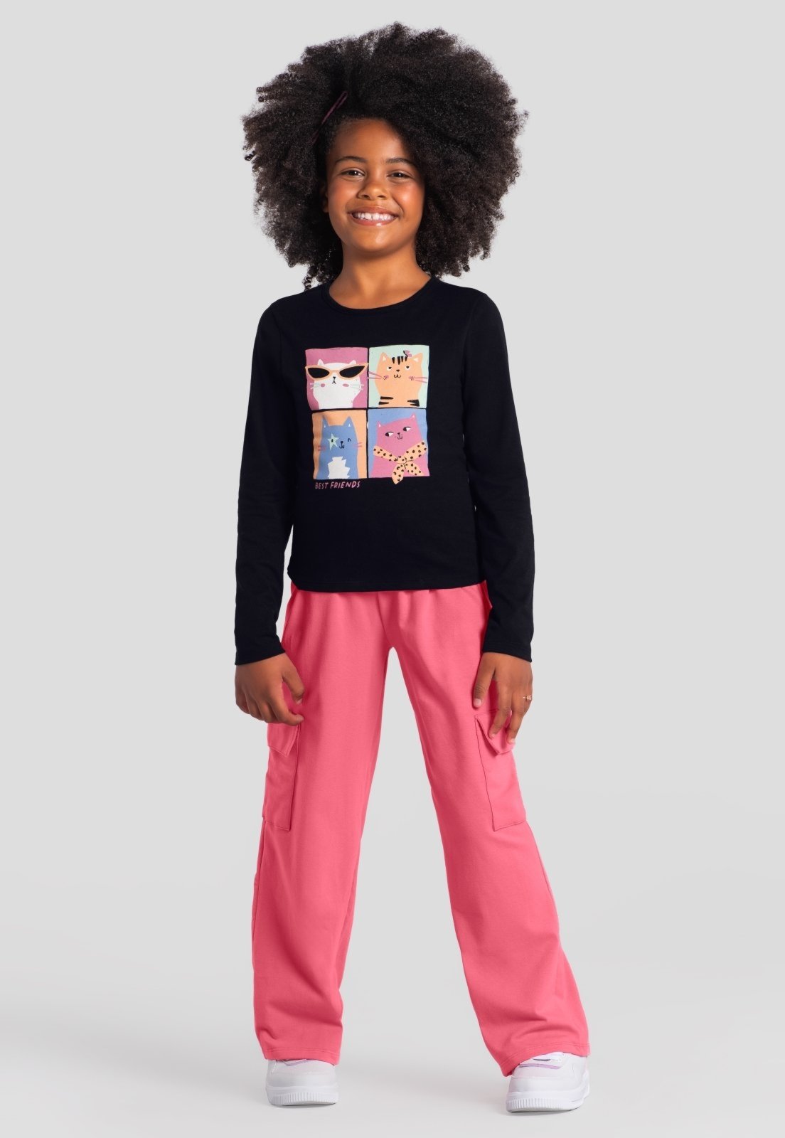Infantil - Blusa menina em malha Brandili